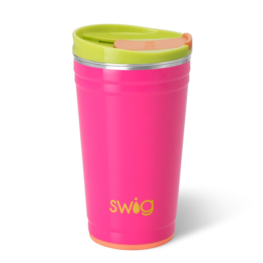 Swig Life 32oz Insulated Tumbler, Travel Coffee Tumbler with Lid, Cup Holder Friendly Travel Coffee Mug, Stainless Steel with Lid (Wanderlust)