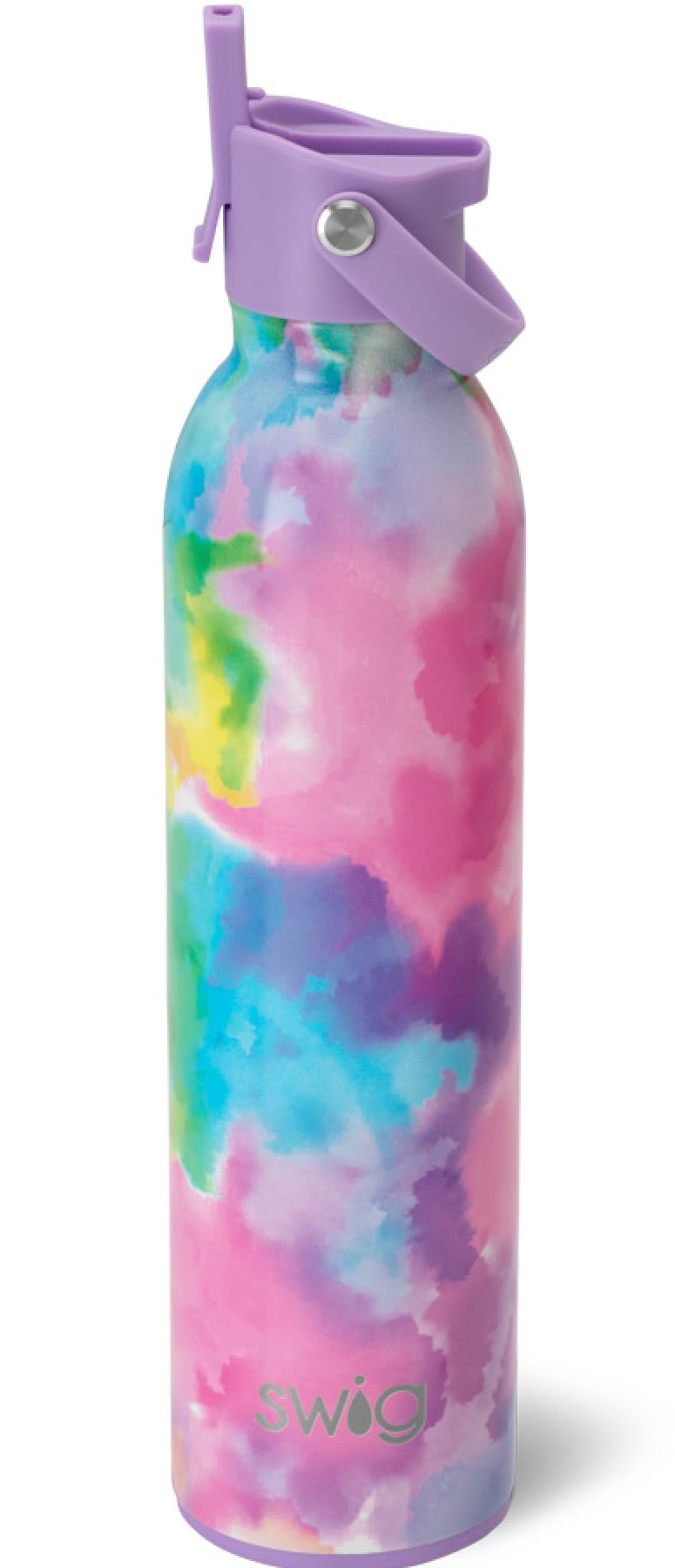 Swig Life 36oz Insulated Water Bottle, Travel Water Bottle with Straw and Lid, Cup Holder Friendly Water Bottles, Stainless Steel (Roller Rink)