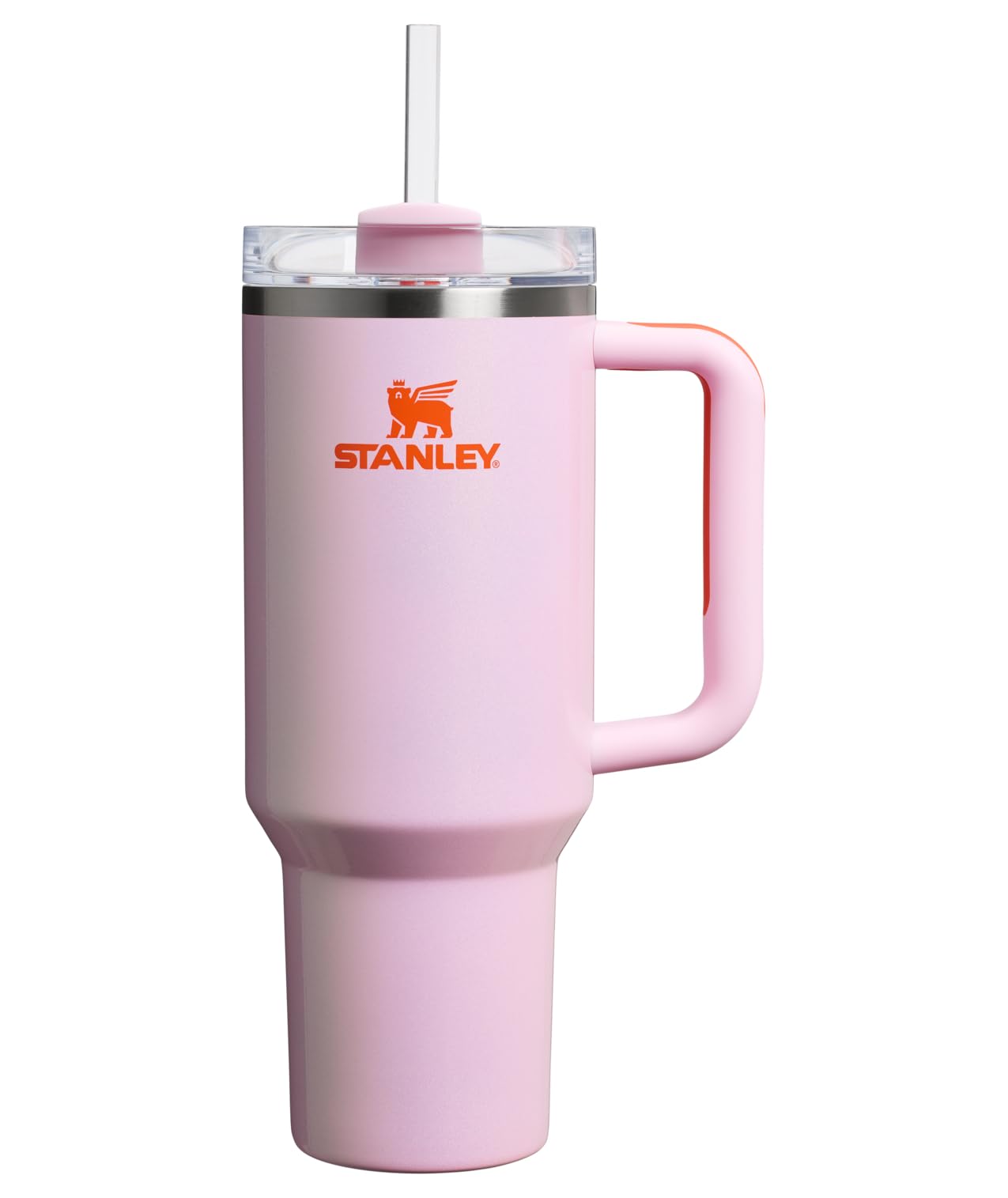 STANLEY Quencher H2.0 Tumbler with Handle and Straw 40 oz Flowstate 3-Position Lid Cup Holder Compatible for Travel Insulated Stainless Steel Cup BPA-Free Rose Quartz 2.0