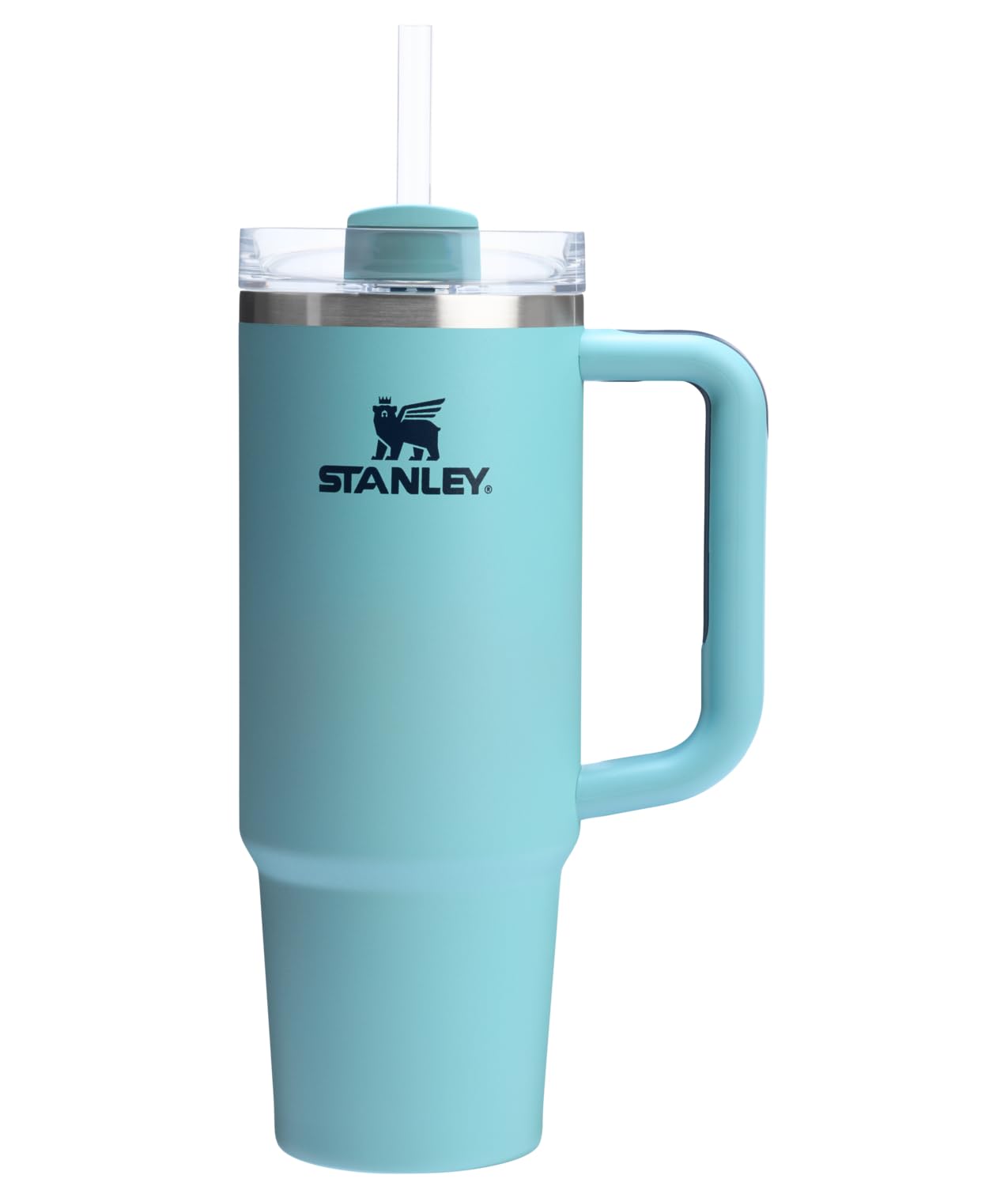 STANLEY Quencher H2.0 Tumbler with Handle and Straw 40 oz Flowstate 3-Position Lid Cup Holder Compatible for Travel Insulated Stainless Steel Cup BPA-Free Rose Quartz 2.0
