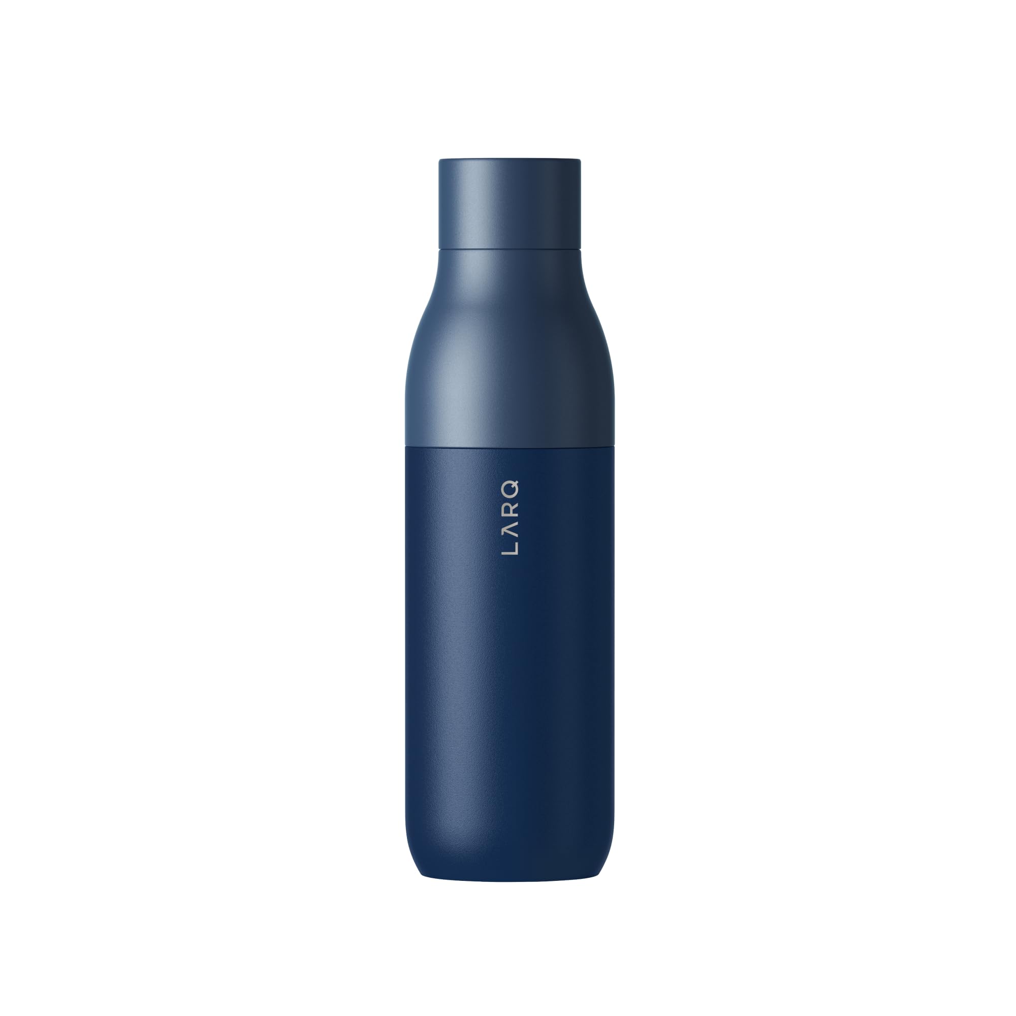 LARQ Bottle PureVis 17 oz - Self-Cleaning and Insulated Stainless Steel Water Bottle with UV Water Purifier and Award-winning Design | Reusable & Travel Friendly, Obsidian Black