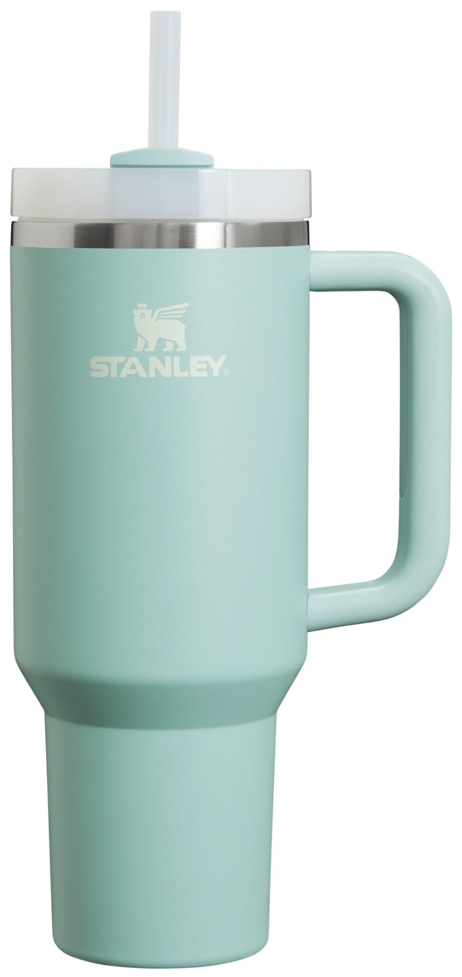 STANLEY Quencher H2.0 Tumbler with Handle and Straw 40 oz Flowstate 3-Position Lid Cup Holder Compatible for Travel Insulated Stainless Steel Cup BPA-Free Rose Quartz 2.0