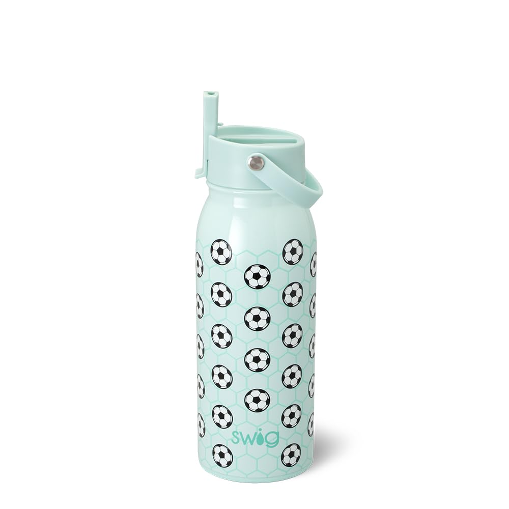 Swig Life 36oz Insulated Water Bottle, Travel Water Bottle with Straw and Lid, Cup Holder Friendly Water Bottles, Stainless Steel (Roller Rink)