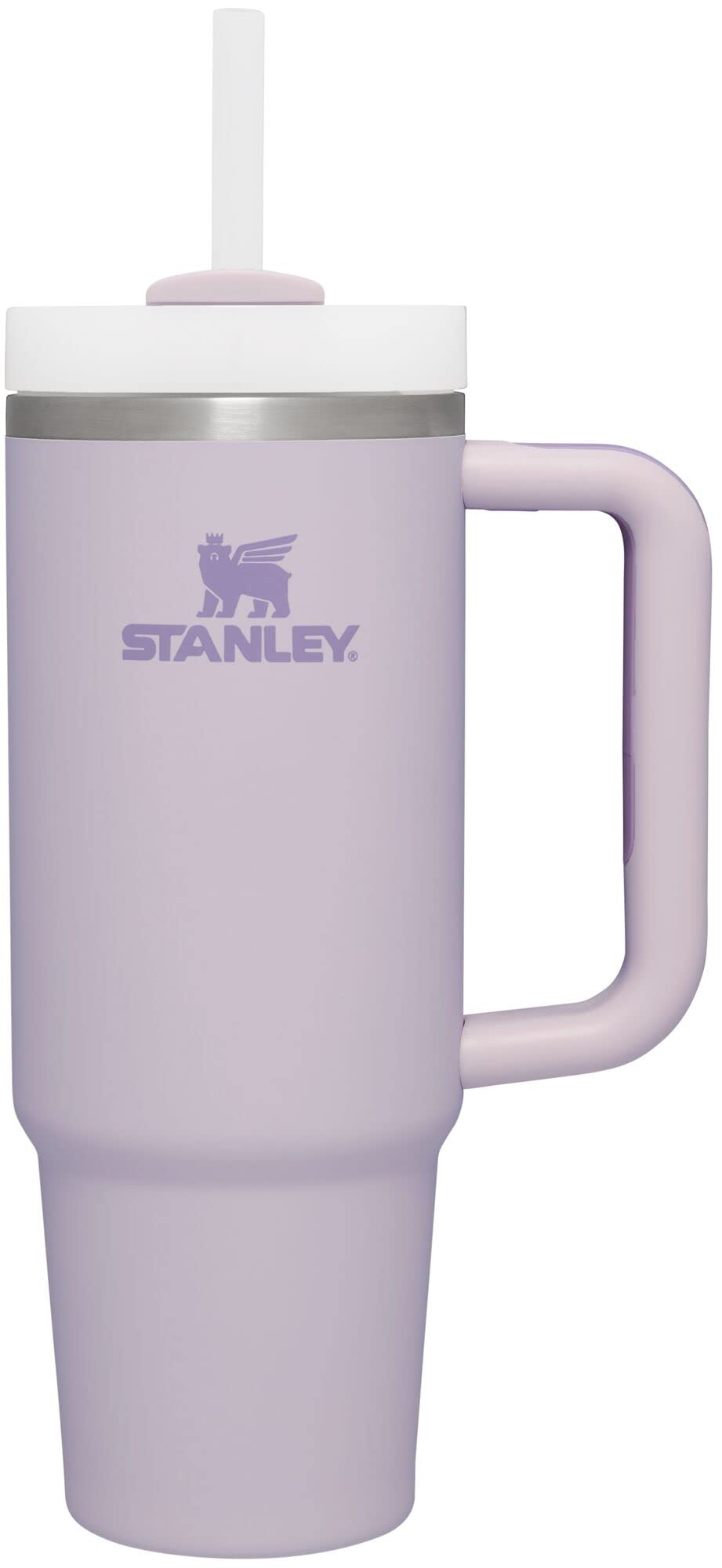 STANLEY Quencher H2.0 Tumbler with Handle and Straw 40 oz Flowstate 3-Position Lid Cup Holder Compatible for Travel Insulated Stainless Steel Cup BPA-Free Rose Quartz 2.0