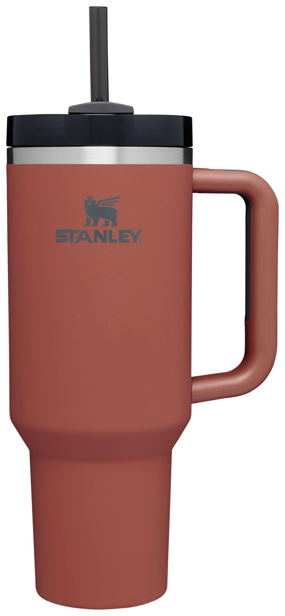 STANLEY Quencher H2.0 Tumbler with Handle and Straw 40 oz Flowstate 3-Position Lid Cup Holder Compatible for Travel Insulated Stainless Steel Cup BPA-Free Rose Quartz 2.0