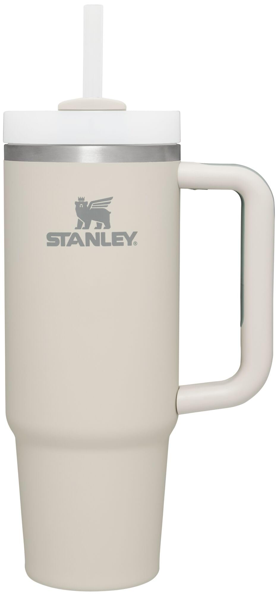 STANLEY Quencher H2.0 Tumbler with Handle and Straw 40 oz Flowstate 3-Position Lid Cup Holder Compatible for Travel Insulated Stainless Steel Cup BPA-Free Rose Quartz 2.0