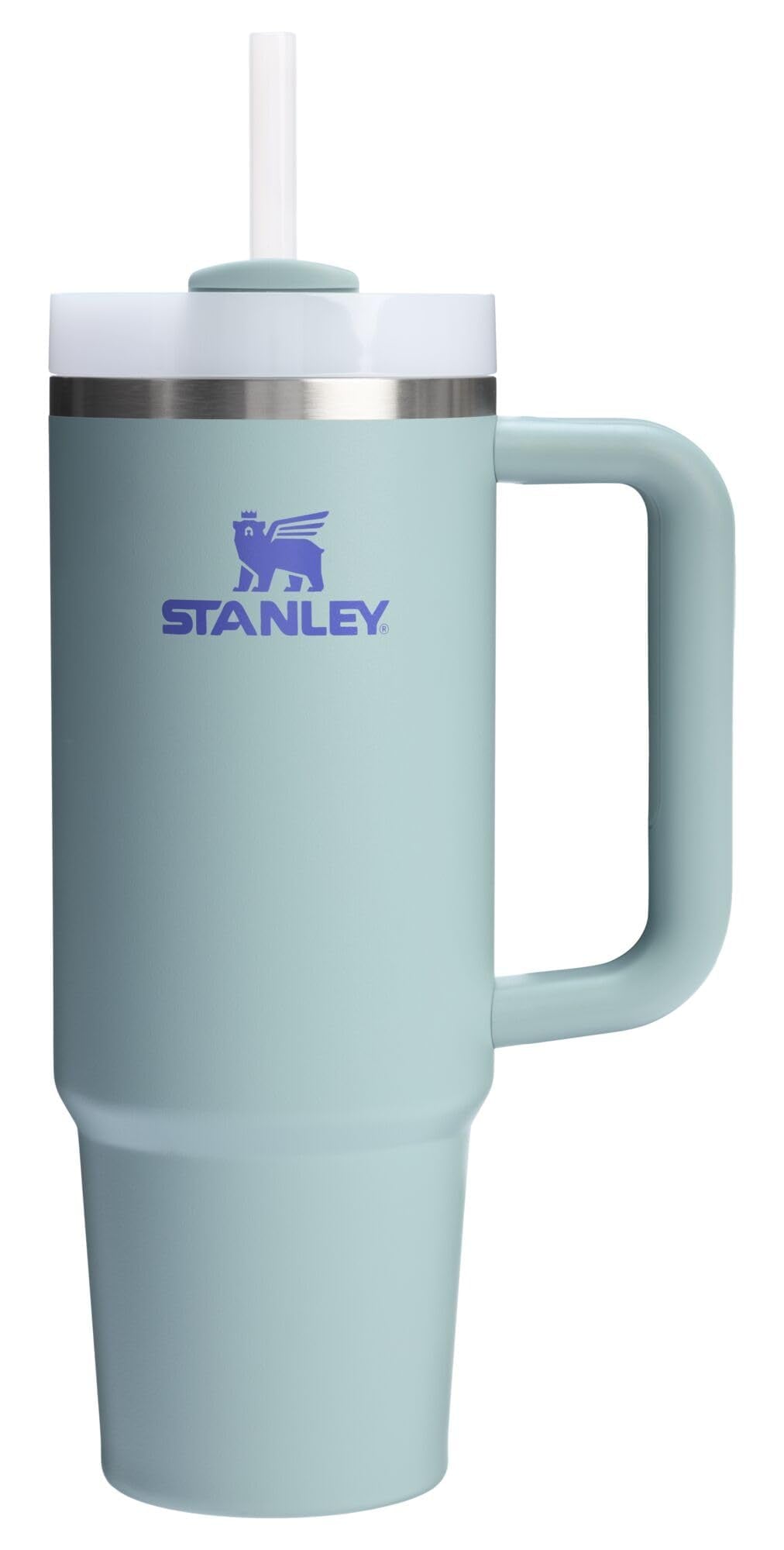 STANLEY Quencher H2.0 Tumbler with Handle and Straw 40 oz Flowstate 3-Position Lid Cup Holder Compatible for Travel Insulated Stainless Steel Cup BPA-Free Rose Quartz 2.0
