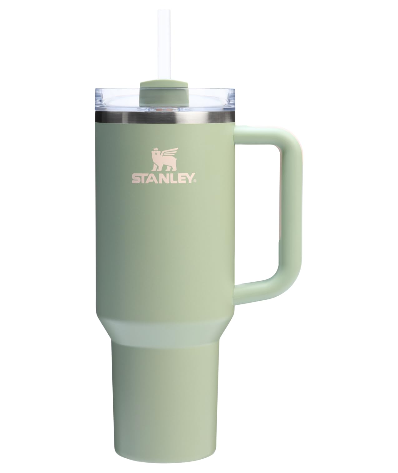 STANLEY Quencher H2.0 Tumbler with Handle and Straw 40 oz Flowstate 3-Position Lid Cup Holder Compatible for Travel Insulated Stainless Steel Cup BPA-Free Rose Quartz 2.0
