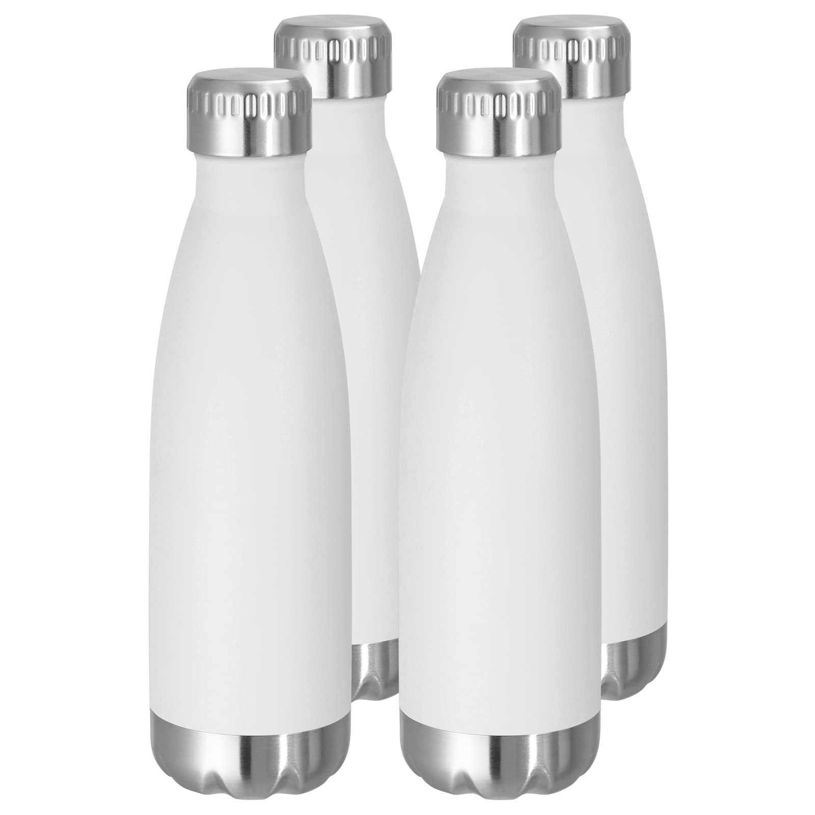 VEGOND 17oz Stainless Steel Water Bottles, Reusable Metal Sports Water Bottle Keeps Drink Hot and Cold, BPA Free Double Wall Vacuum Cola Shape Insulated Water Bottle for Camping Gym, 1 Pack