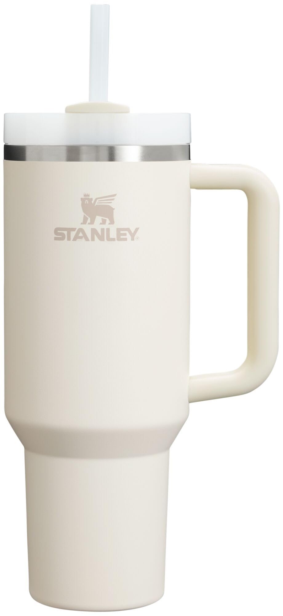 STANLEY Quencher H2.0 Tumbler with Handle and Straw 40 oz Flowstate 3-Position Lid Cup Holder Compatible for Travel Insulated Stainless Steel Cup BPA-Free Rose Quartz 2.0