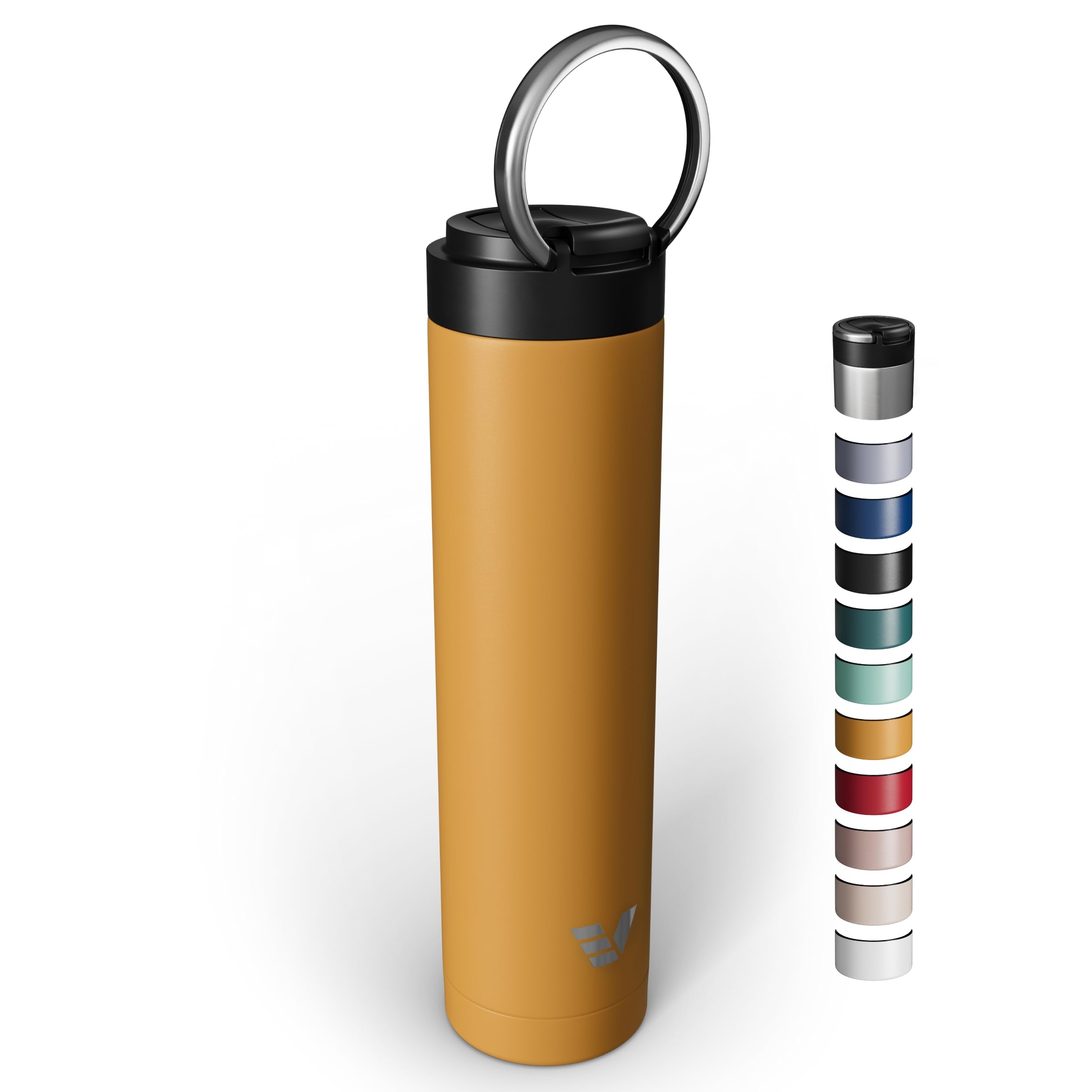 Super Maxi Stainless Steel Water Bottle 36oz - Double wall vacuum insulated | Integrated carry handle | leak proof flip top lid | Lightweight & stylish - Stainless