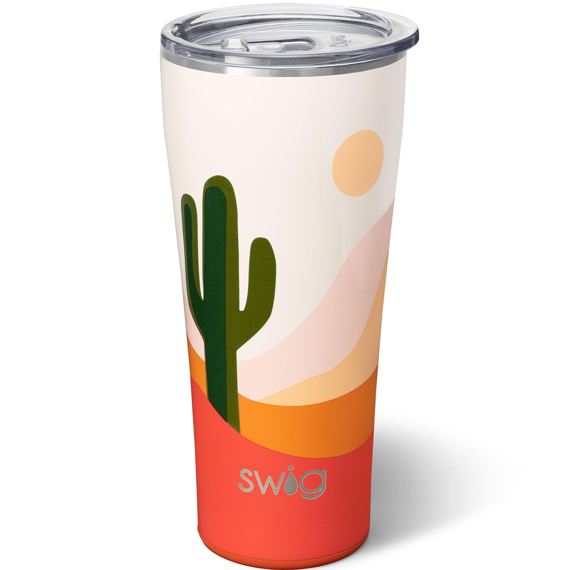 Swig Life 32oz Insulated Tumbler, Travel Coffee Tumbler with Lid, Cup Holder Friendly Travel Coffee Mug, Stainless Steel with Lid (Wanderlust)