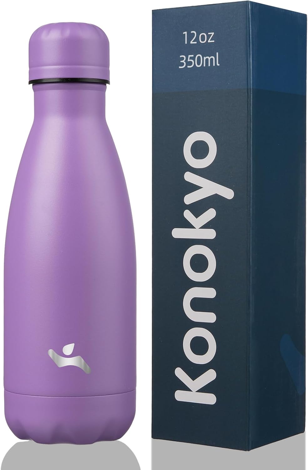 Insulated Water Bottles,12 oz Double Wall Stainless Steel Vacumm Metal Flask for Sports Travel,Lavender