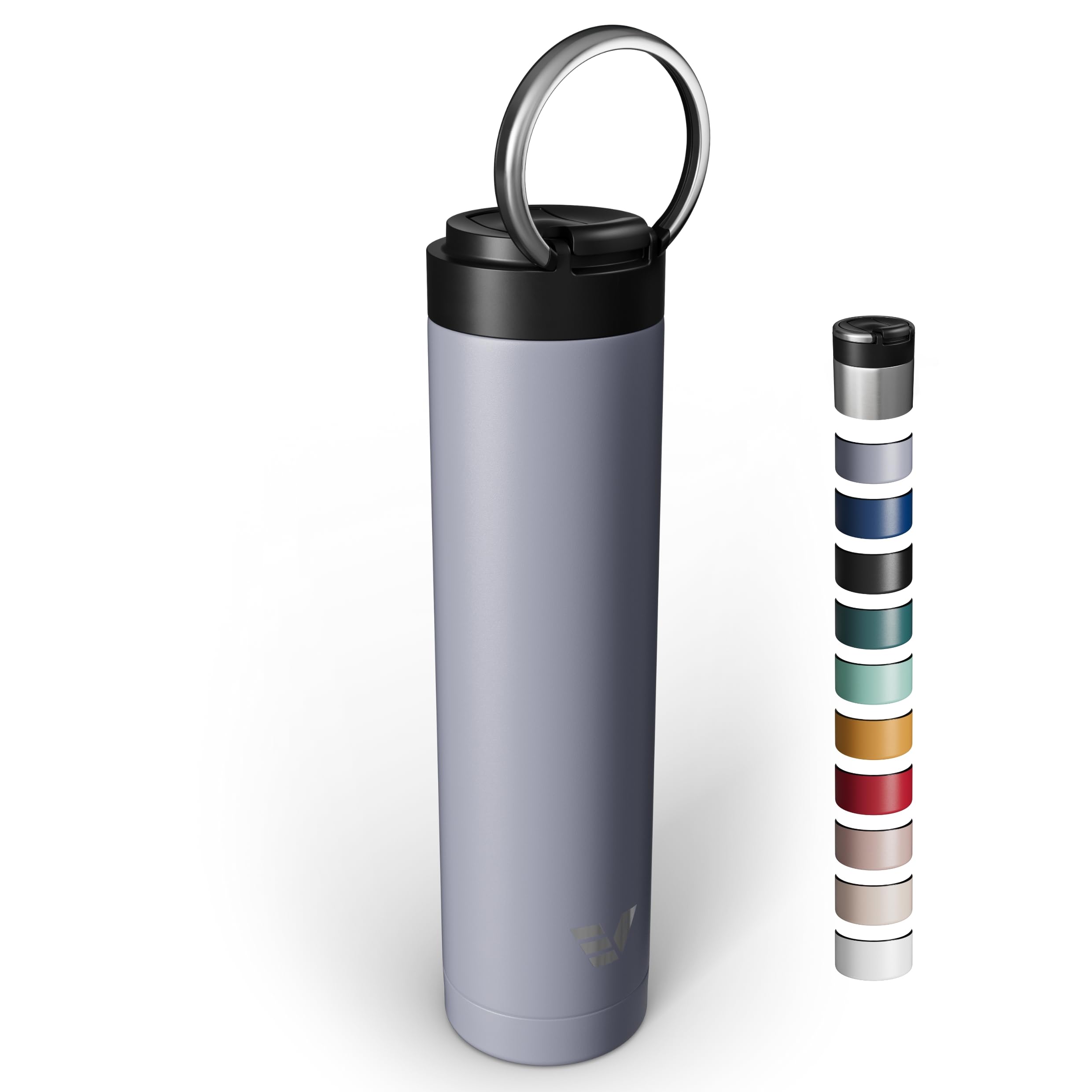 Super Maxi Stainless Steel Water Bottle 36oz - Double wall vacuum insulated | Integrated carry handle | leak proof flip top lid | Lightweight & stylish - Stainless