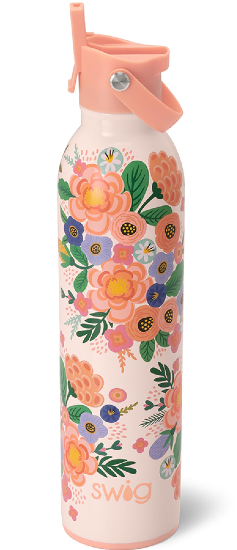 Swig Life 36oz Insulated Water Bottle, Travel Water Bottle with Straw and Lid, Cup Holder Friendly Water Bottles, Stainless Steel (Roller Rink)