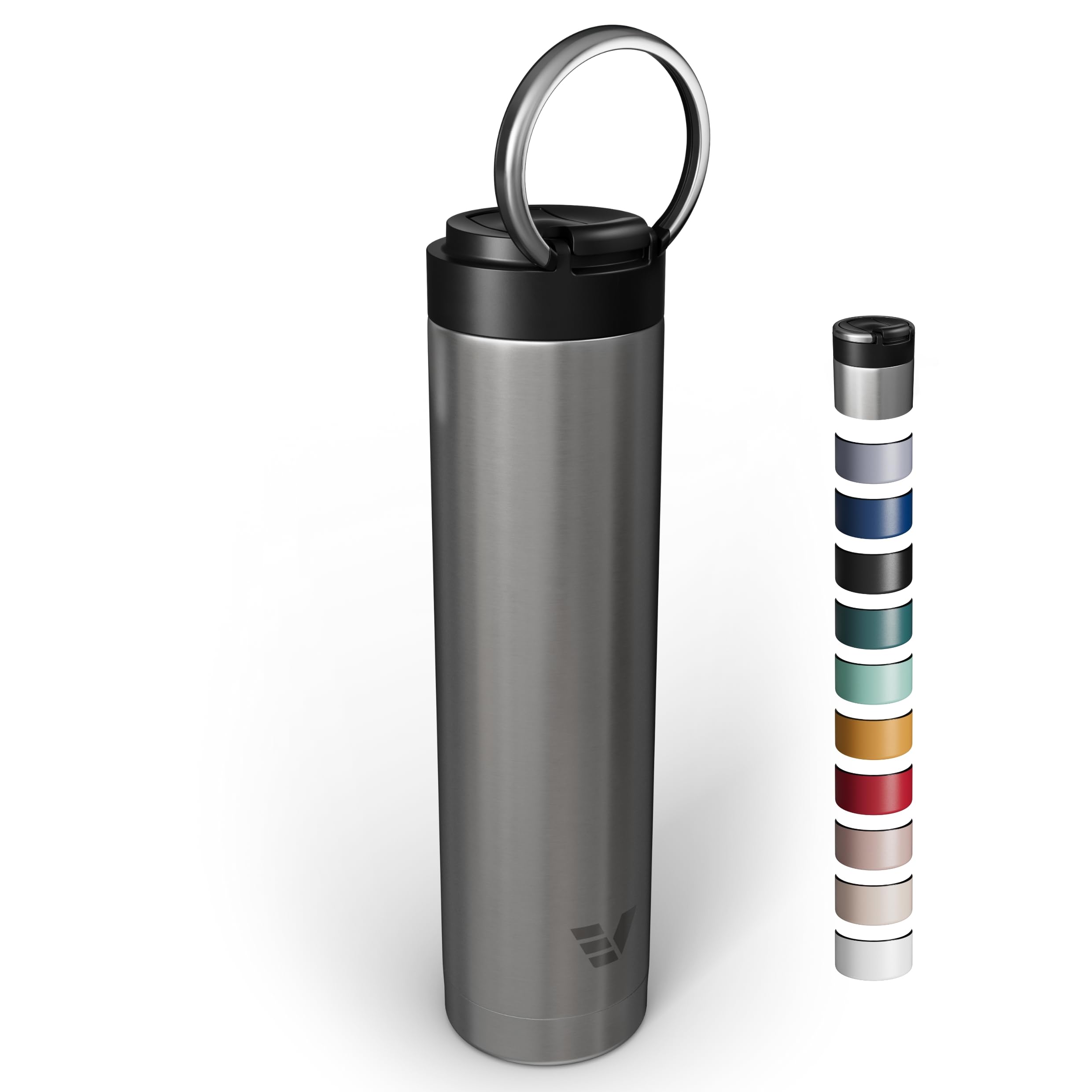 Super Maxi Stainless Steel Water Bottle 36oz - Double wall vacuum insulated | Integrated carry handle | leak proof flip top lid | Lightweight & stylish - Stainless