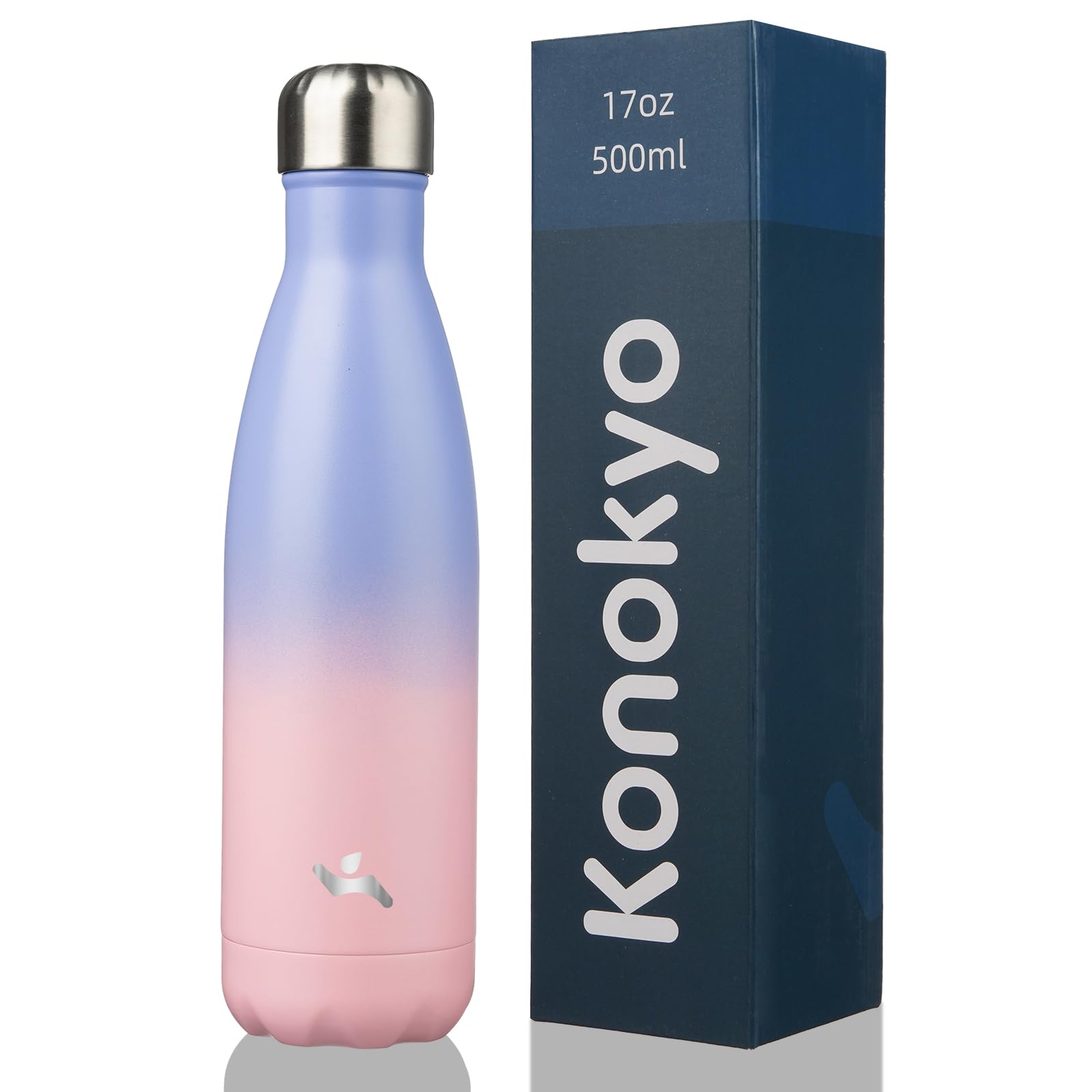 Insulated Water Bottles,12 oz Double Wall Stainless Steel Vacumm Metal Flask for Sports Travel,Lavender