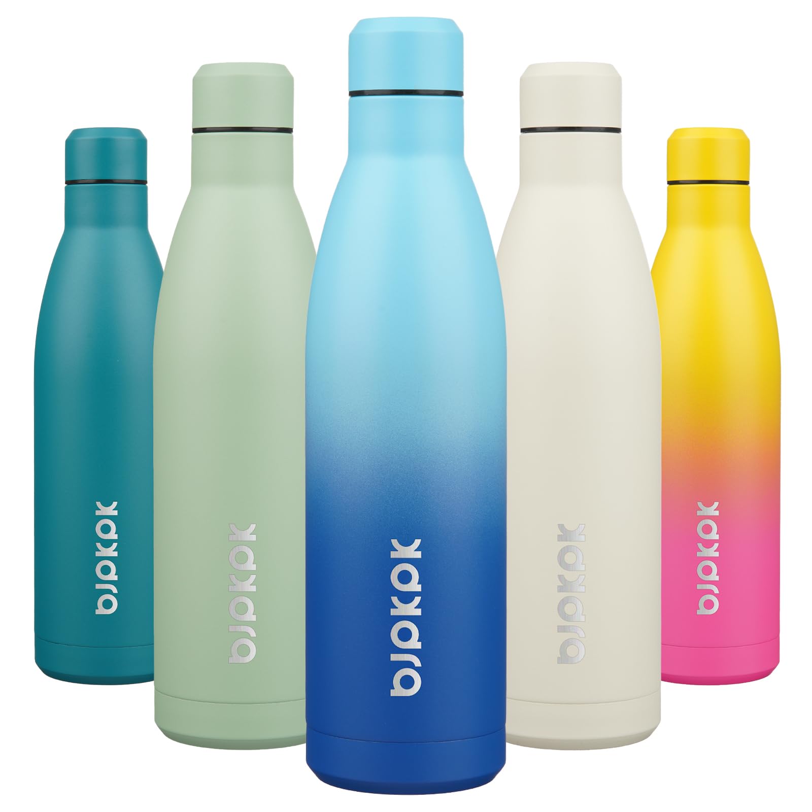 BJPKPK 17oz Insulated Water Bottles Stainless Steel Sports Water Bottles Keep Cold and Hot for Travel Dishwasher Safe,Sky