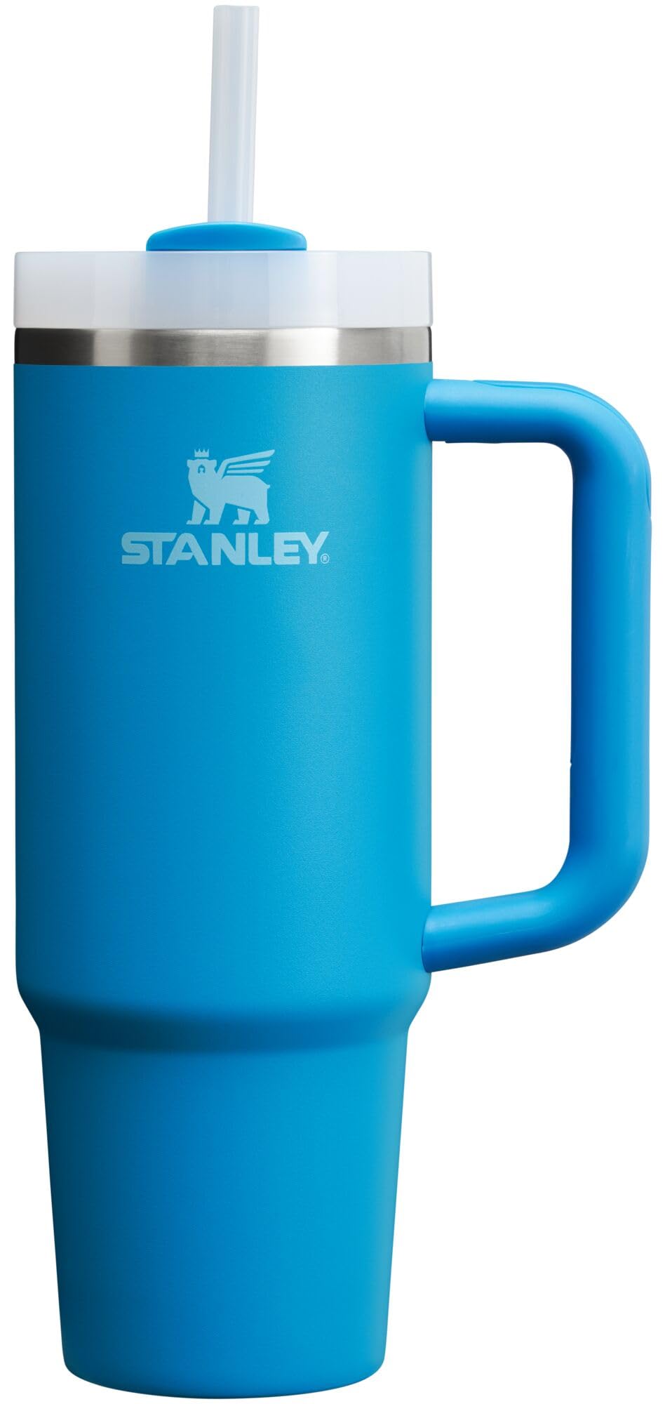 STANLEY Quencher H2.0 Tumbler with Handle and Straw 40 oz Flowstate 3-Position Lid Cup Holder Compatible for Travel Insulated Stainless Steel Cup BPA-Free Rose Quartz 2.0