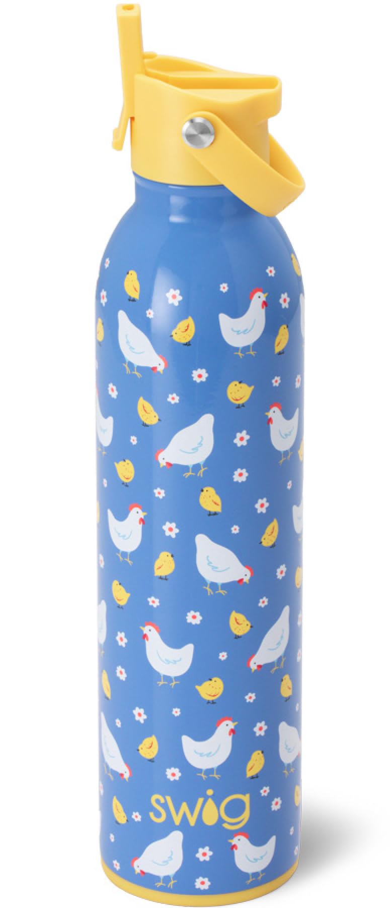 Swig Life 36oz Insulated Water Bottle, Travel Water Bottle with Straw and Lid, Cup Holder Friendly Water Bottles, Stainless Steel (Roller Rink)