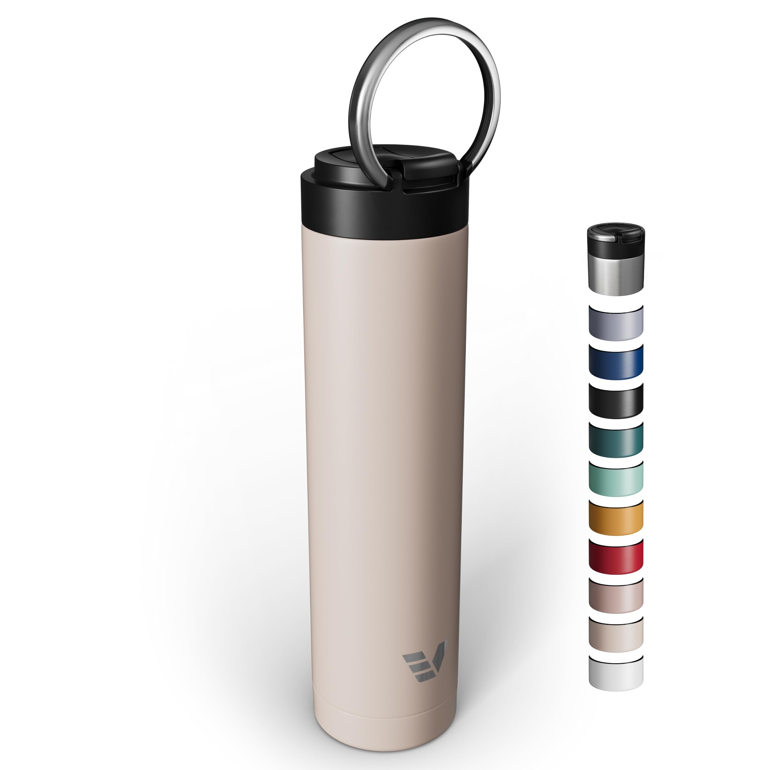 Super Maxi Stainless Steel Water Bottle 36oz - Double wall vacuum insulated | Integrated carry handle | leak proof flip top lid | Lightweight & stylish - Stainless