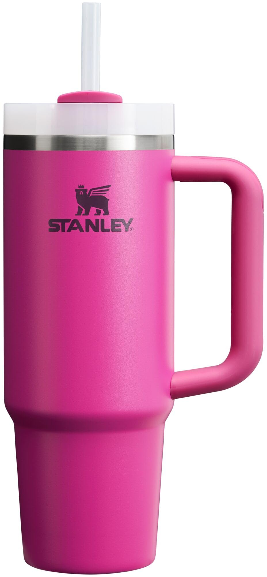 STANLEY Quencher H2.0 Tumbler with Handle and Straw 40 oz Flowstate 3-Position Lid Cup Holder Compatible for Travel Insulated Stainless Steel Cup BPA-Free Rose Quartz 2.0