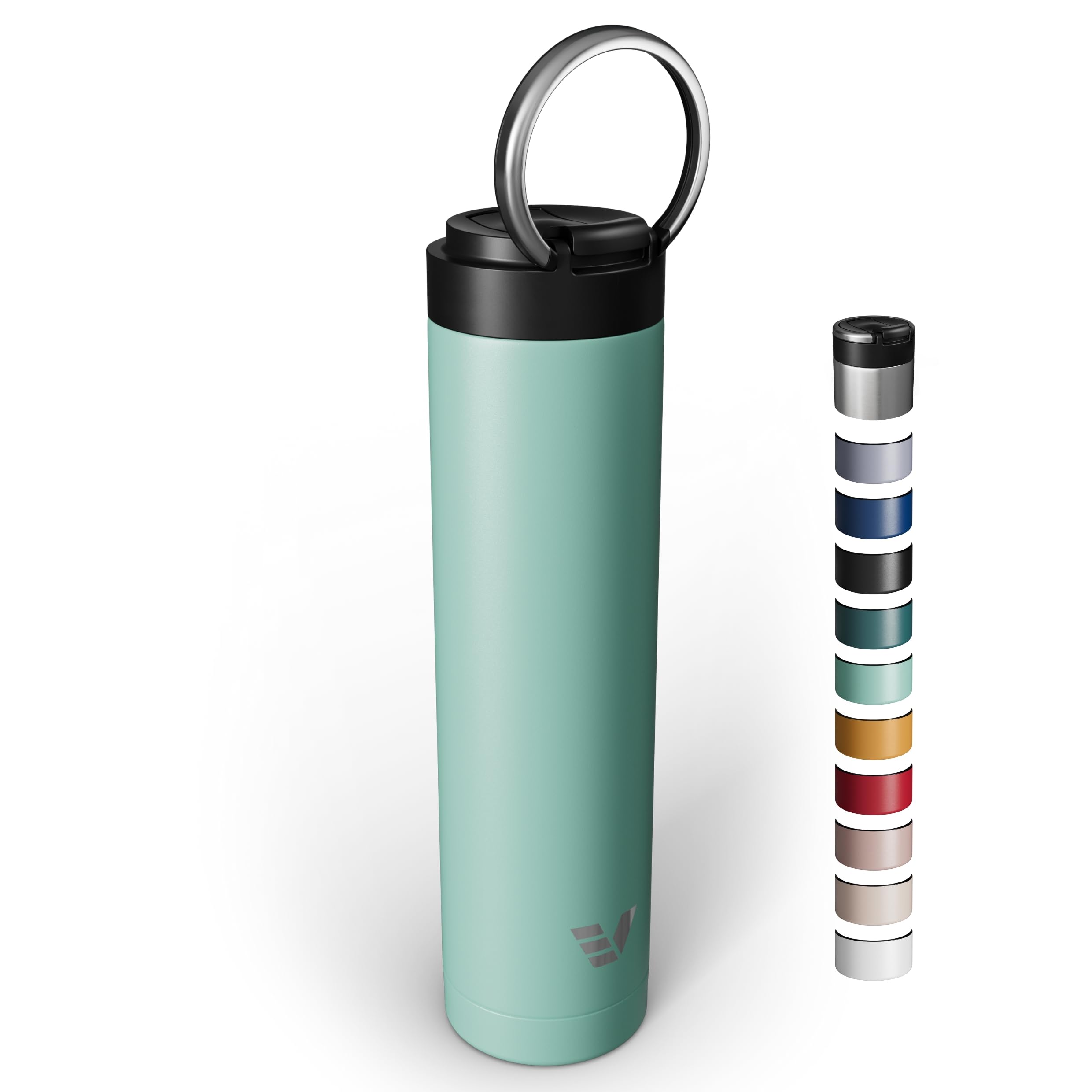 Super Maxi Stainless Steel Water Bottle 36oz - Double wall vacuum insulated | Integrated carry handle | leak proof flip top lid | Lightweight & stylish - Stainless