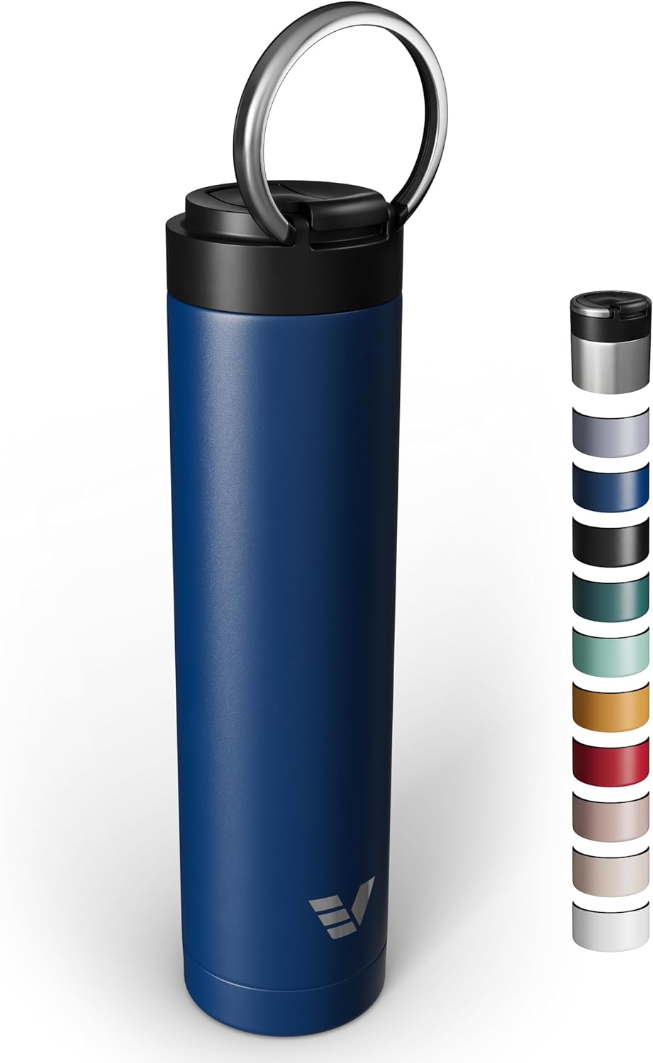 Super Maxi Stainless Steel Water Bottle 36oz - Double wall vacuum insulated | Integrated carry handle | leak proof flip top lid | Lightweight & stylish - Blue