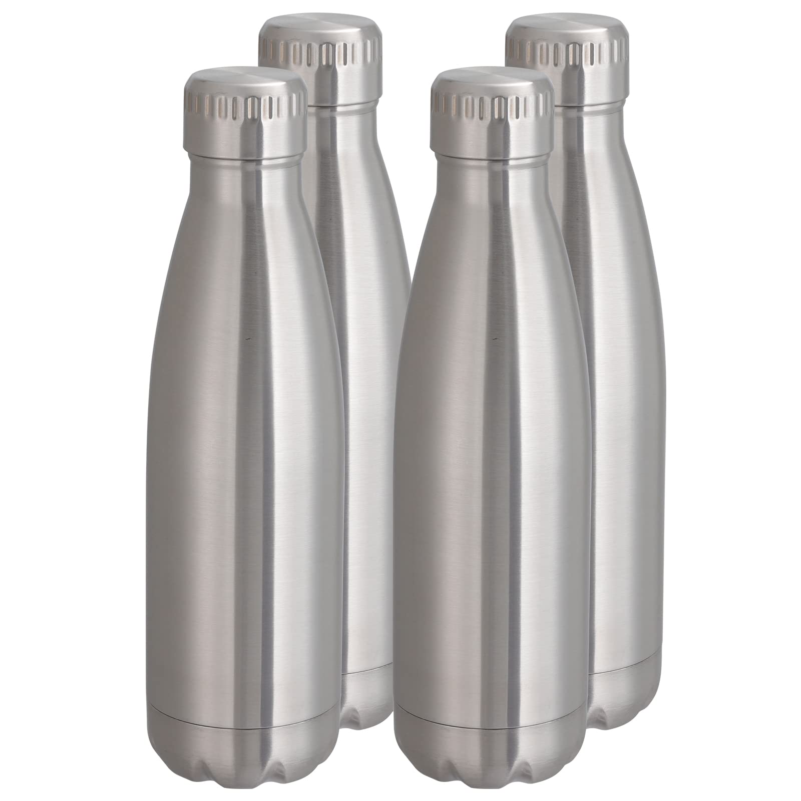 VEGOND 17oz Stainless Steel Water Bottles, Reusable Metal Sports Water Bottle Keeps Drink Hot and Cold, BPA Free Double Wall Vacuum Cola Shape Insulated Water Bottle for Camping Gym, 1 Pack