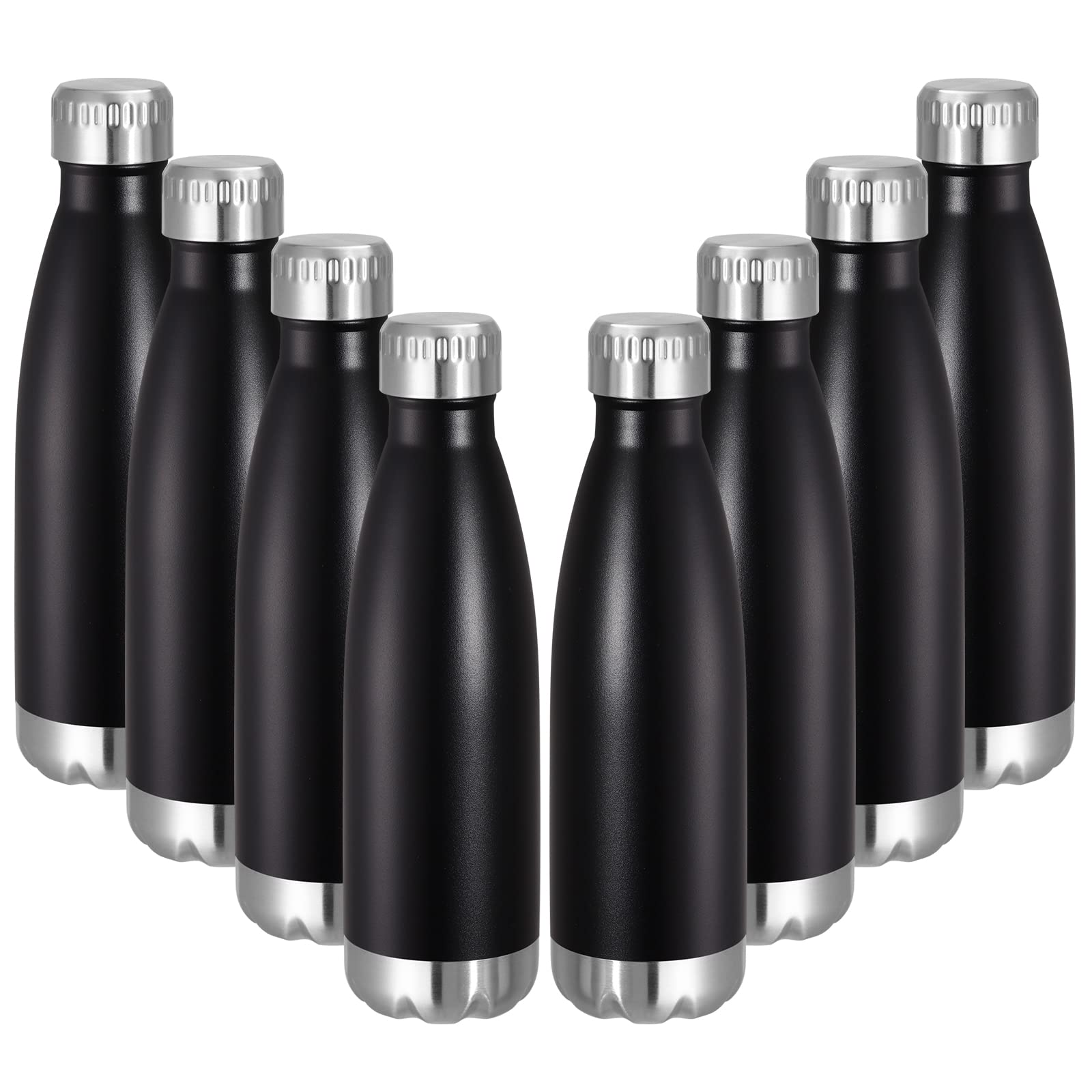 VEGOND 17oz Stainless Steel Water Bottles, Reusable Metal Sports Water Bottle Keeps Drink Hot and Cold, BPA Free Double Wall Vacuum Cola Shape Insulated Water Bottle for Camping Gym, 1 Pack