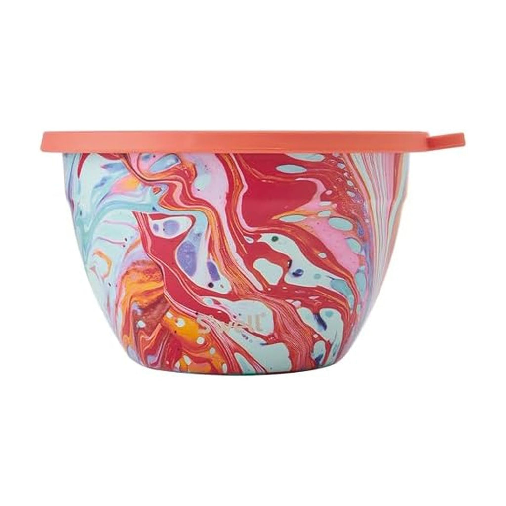 S’well Stainless Steel 64oz Salad Bowl Kit, Paper Cutouts Design, Includes 2oz Mini Canister and Removable Tray, Leakproof, Easy to Clean, Dishwasher Safe