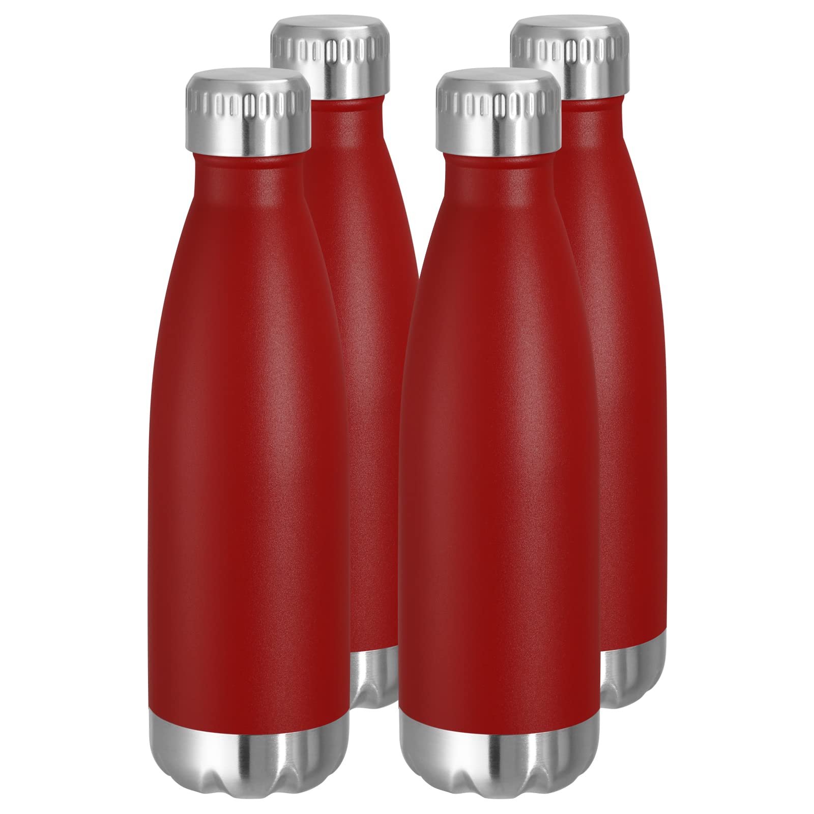 VEGOND 17oz Stainless Steel Water Bottles, Reusable Metal Sports Water Bottle Keeps Drink Hot and Cold, BPA Free Double Wall Vacuum Cola Shape Insulated Water Bottle for Camping Gym, 1 Pack