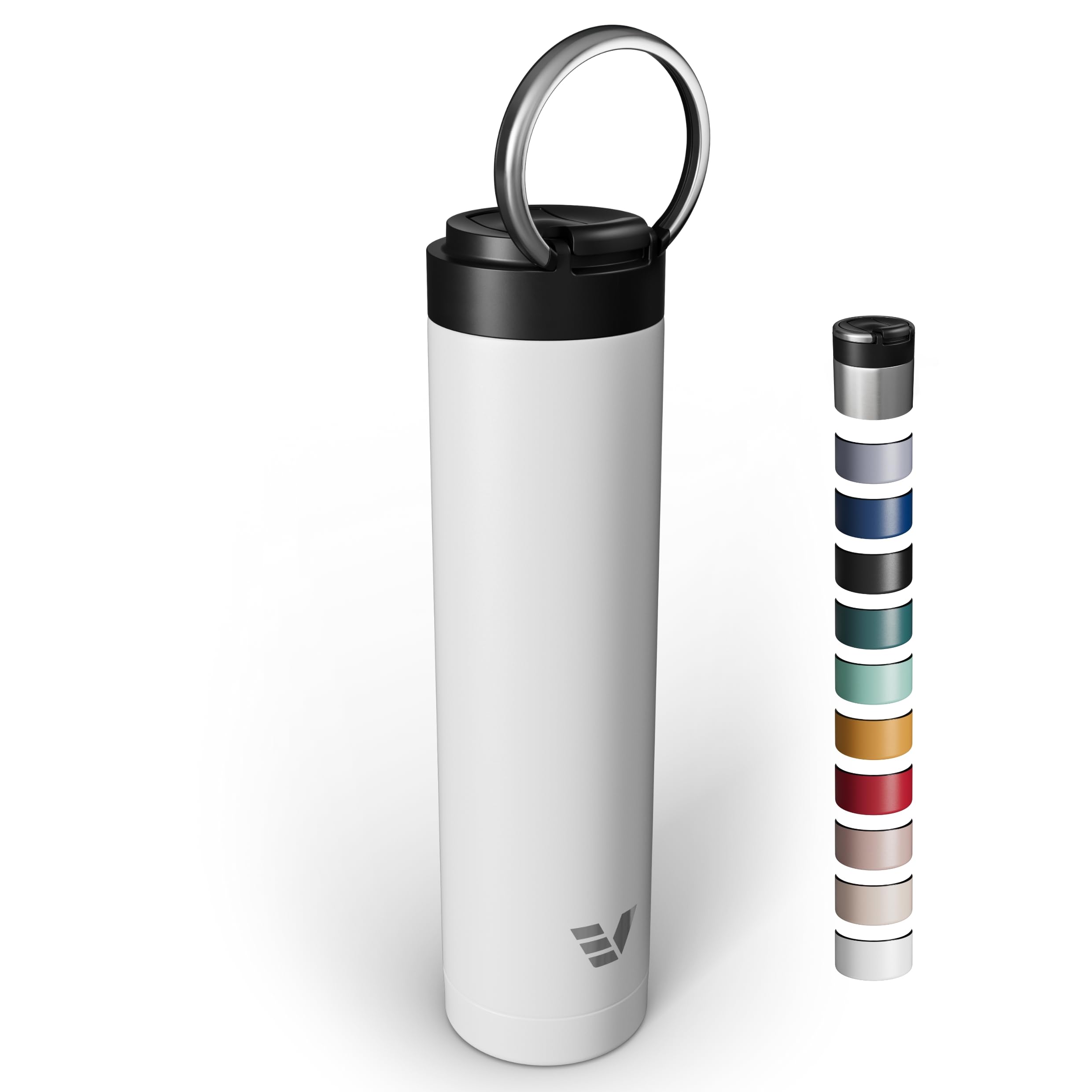 Super Maxi Stainless Steel Water Bottle 36oz - Double wall vacuum insulated | Integrated carry handle | leak proof flip top lid | Lightweight & stylish - Stainless