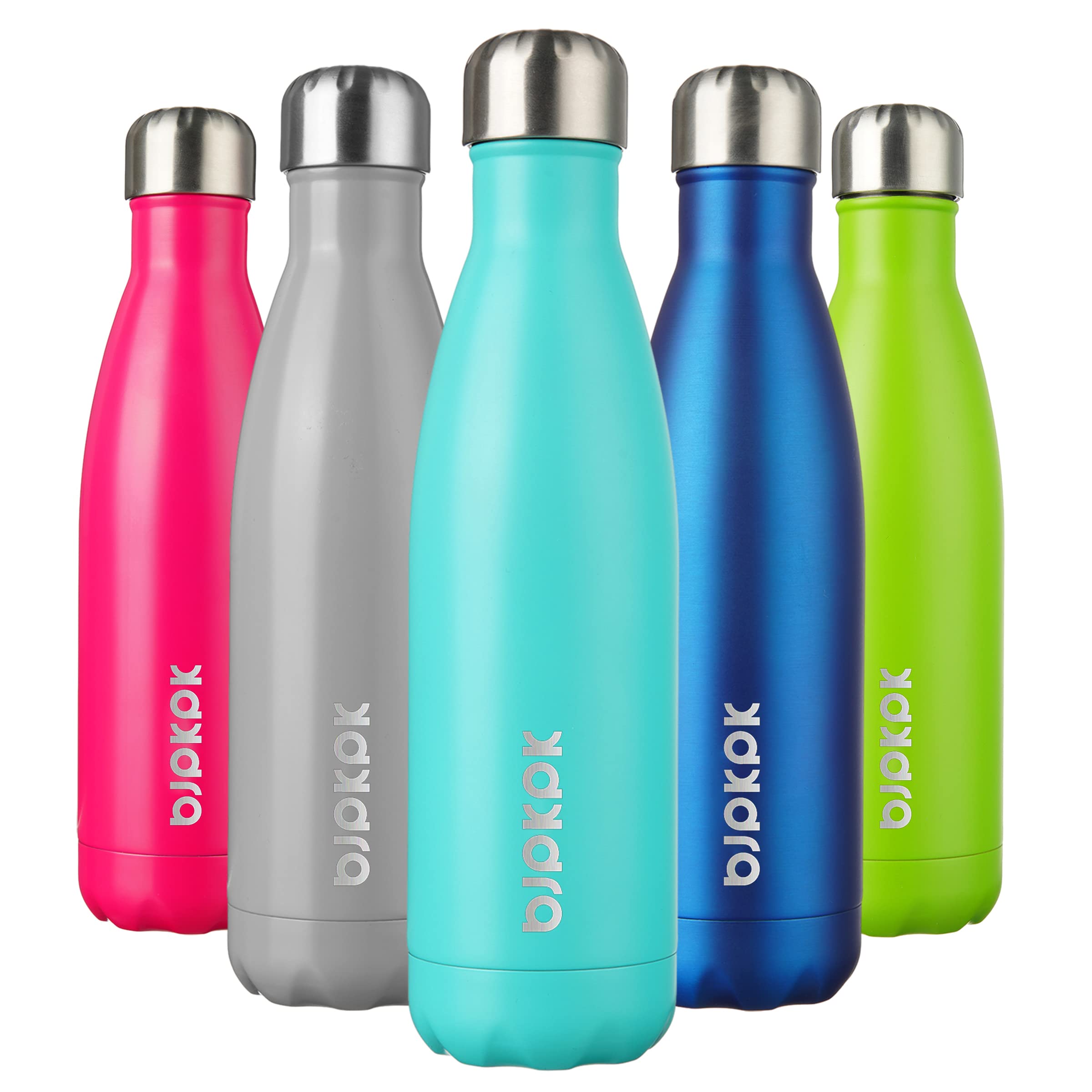BJPKPK 17oz Insulated Water Bottles Stainless Steel Sports Water Bottles Keep Cold and Hot for Travel Dishwasher Safe,Sky