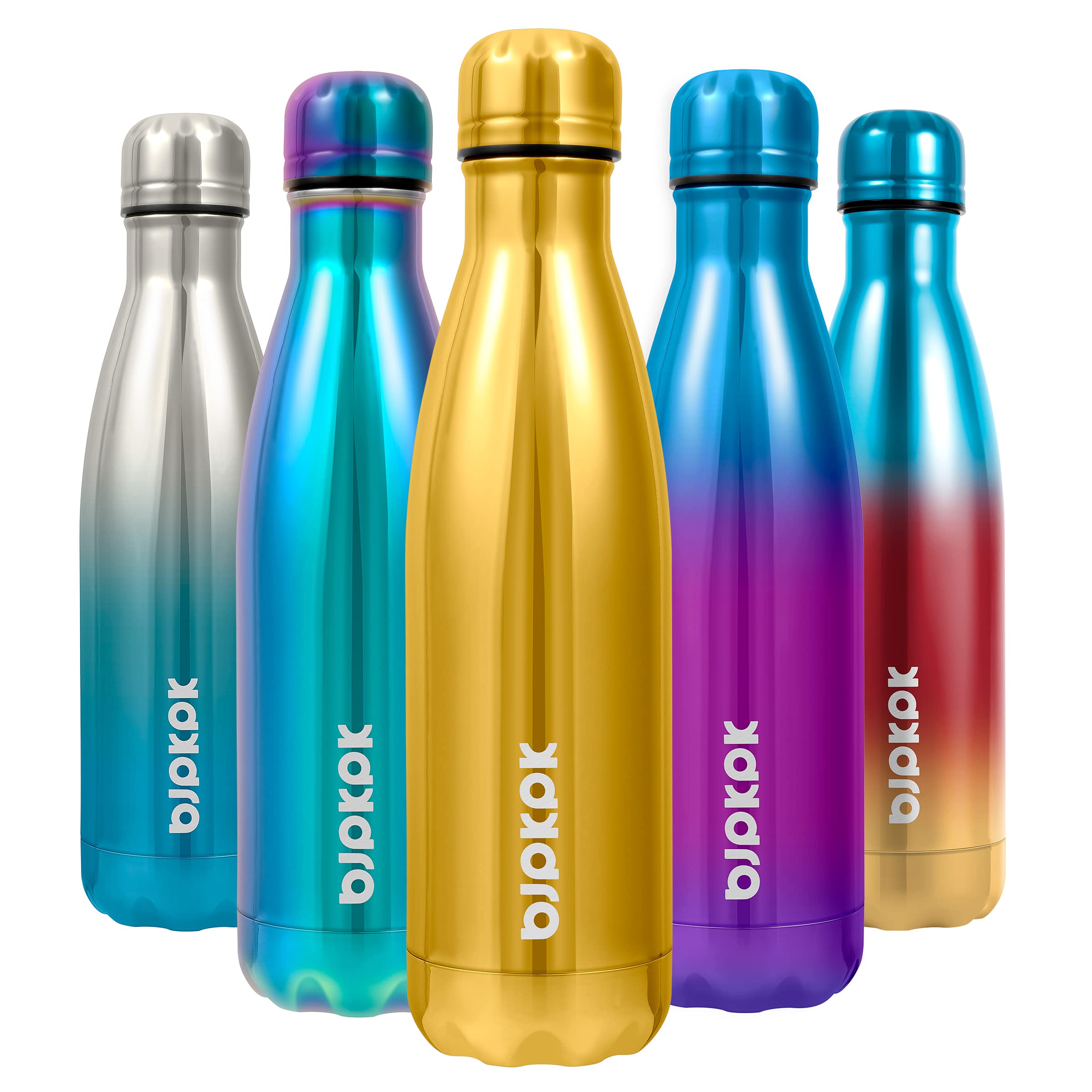 BJPKPK 17oz Insulated Water Bottles Stainless Steel Sports Water Bottles Keep Cold and Hot for Travel Dishwasher Safe,Sky