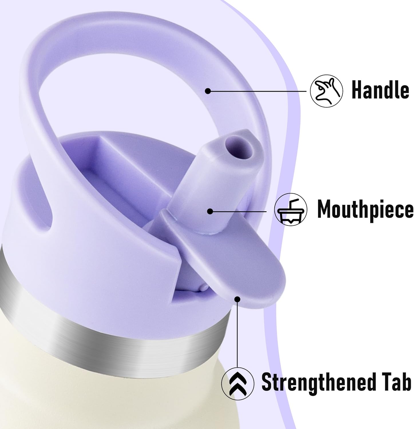 12oz Kids Water Bottle – Insulated Stainless Steel Bottle with Straw Lid, BPA-Free, Leak-Proof, for Toddlers & School Use