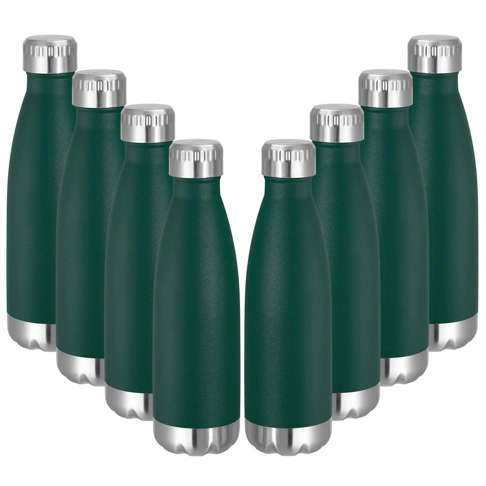 VEGOND 17oz Stainless Steel Water Bottles, Reusable Metal Sports Water Bottle Keeps Drink Hot and Cold, BPA Free Double Wall Vacuum Cola Shape Insulated Water Bottle for Camping Gym, 1 Pack