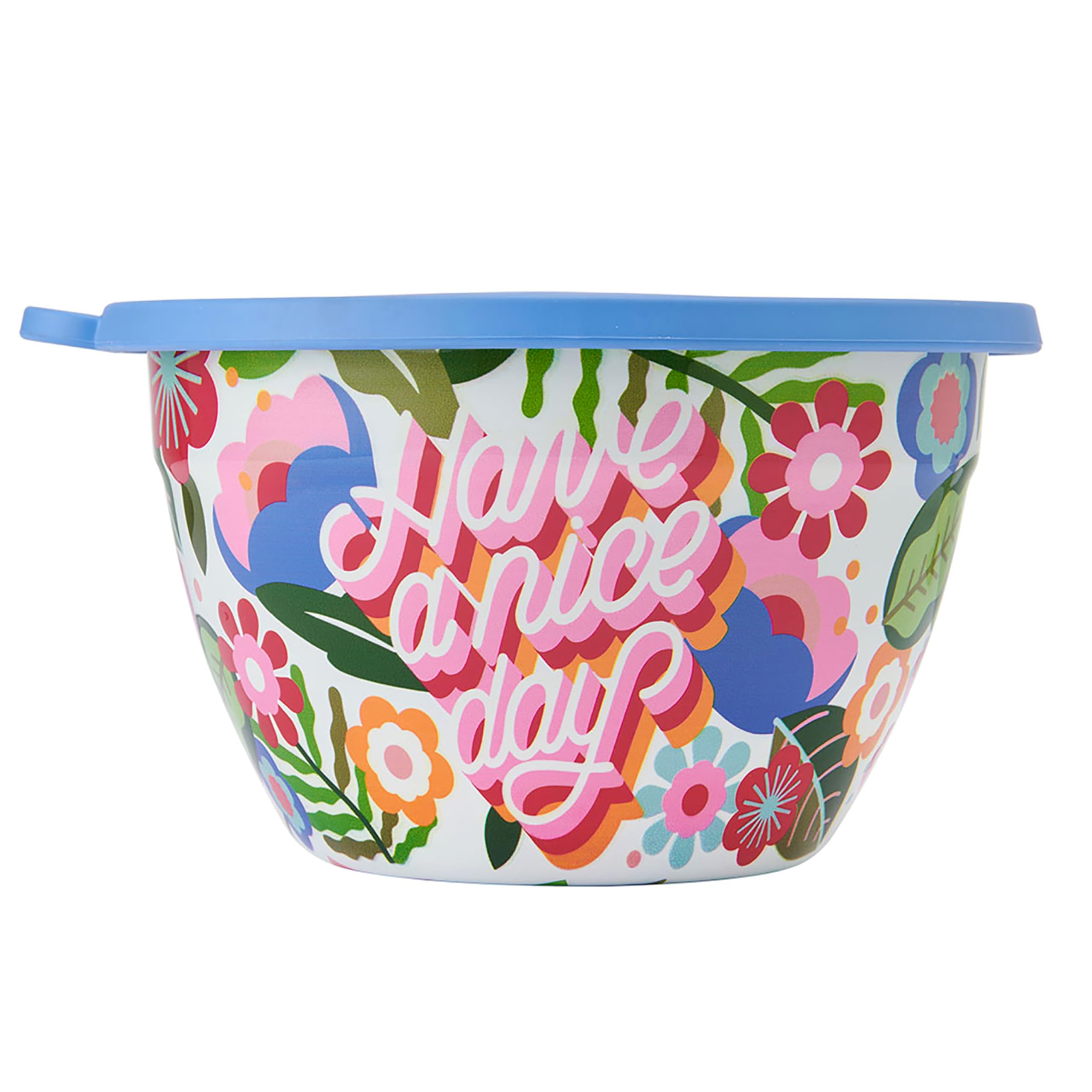 S’well Stainless Steel 64oz Salad Bowl Kit, Paper Cutouts Design, Includes 2oz Mini Canister and Removable Tray, Leakproof, Easy to Clean, Dishwasher Safe