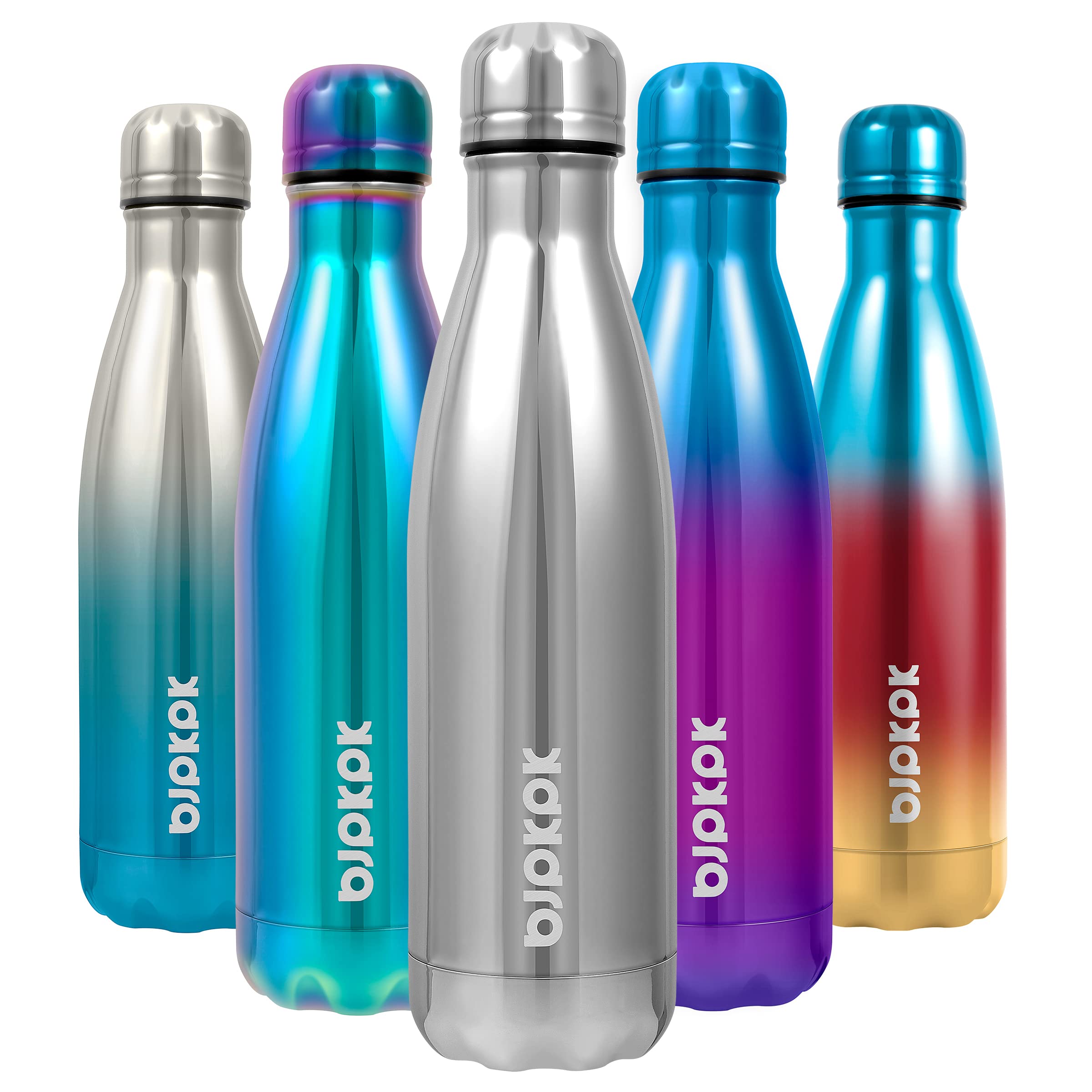BJPKPK 17oz Insulated Water Bottles Stainless Steel Sports Water Bottles Keep Cold and Hot for Travel Dishwasher Safe,Sky