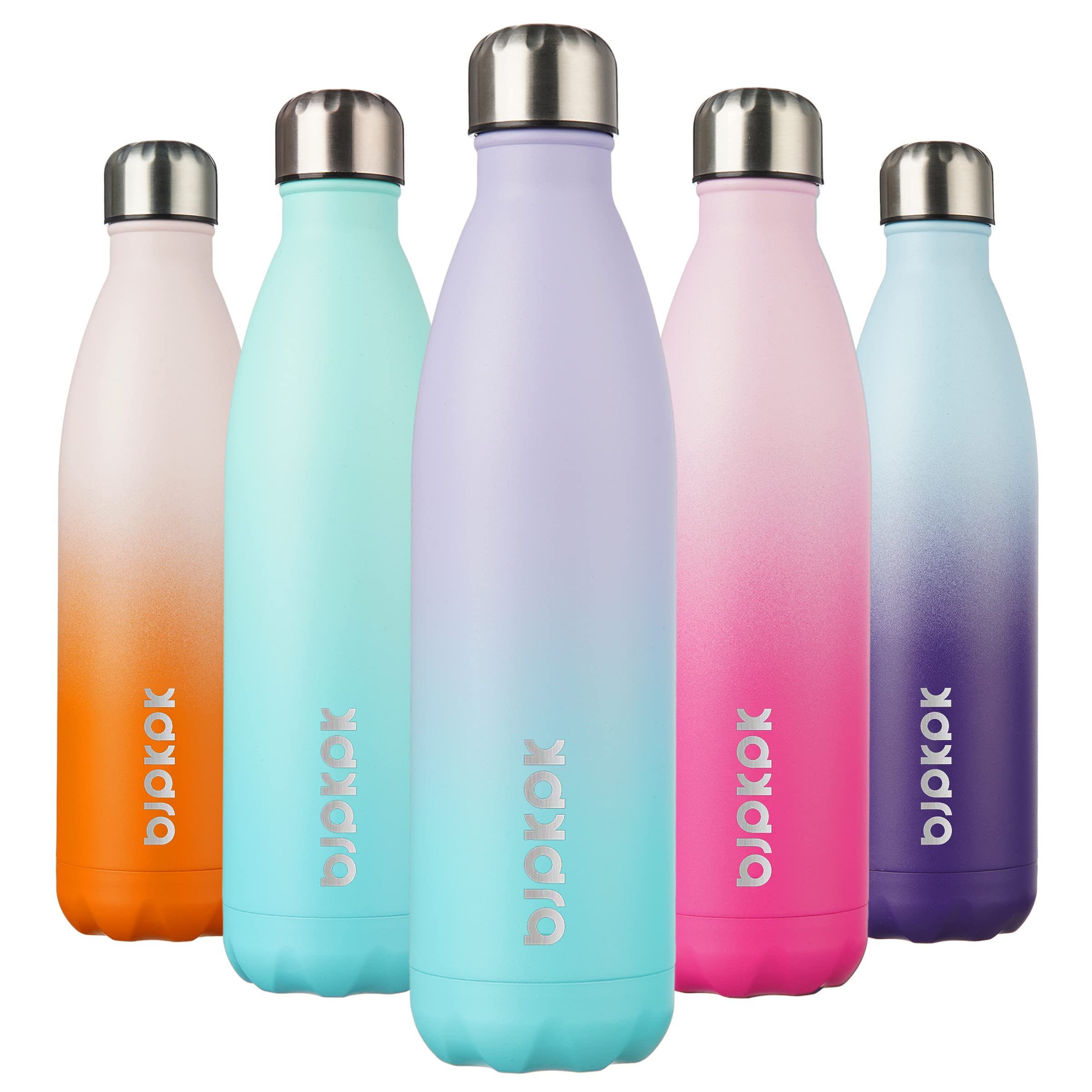 BJPKPK 17oz Insulated Water Bottles Stainless Steel Sports Water Bottles Keep Cold and Hot for Travel Dishwasher Safe,Sky