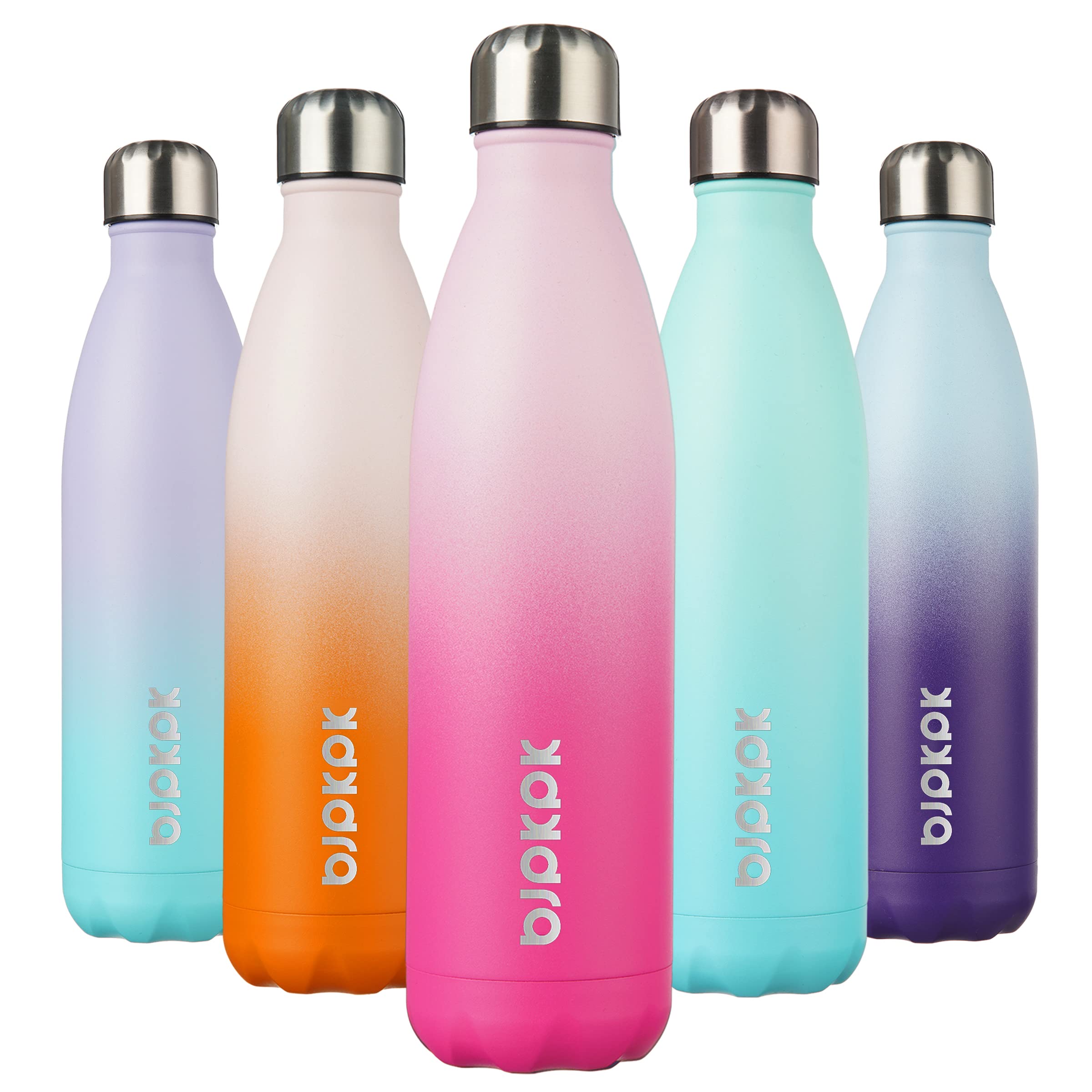 BJPKPK 17oz Insulated Water Bottles Stainless Steel Sports Water Bottles Keep Cold and Hot for Travel Dishwasher Safe,Sky