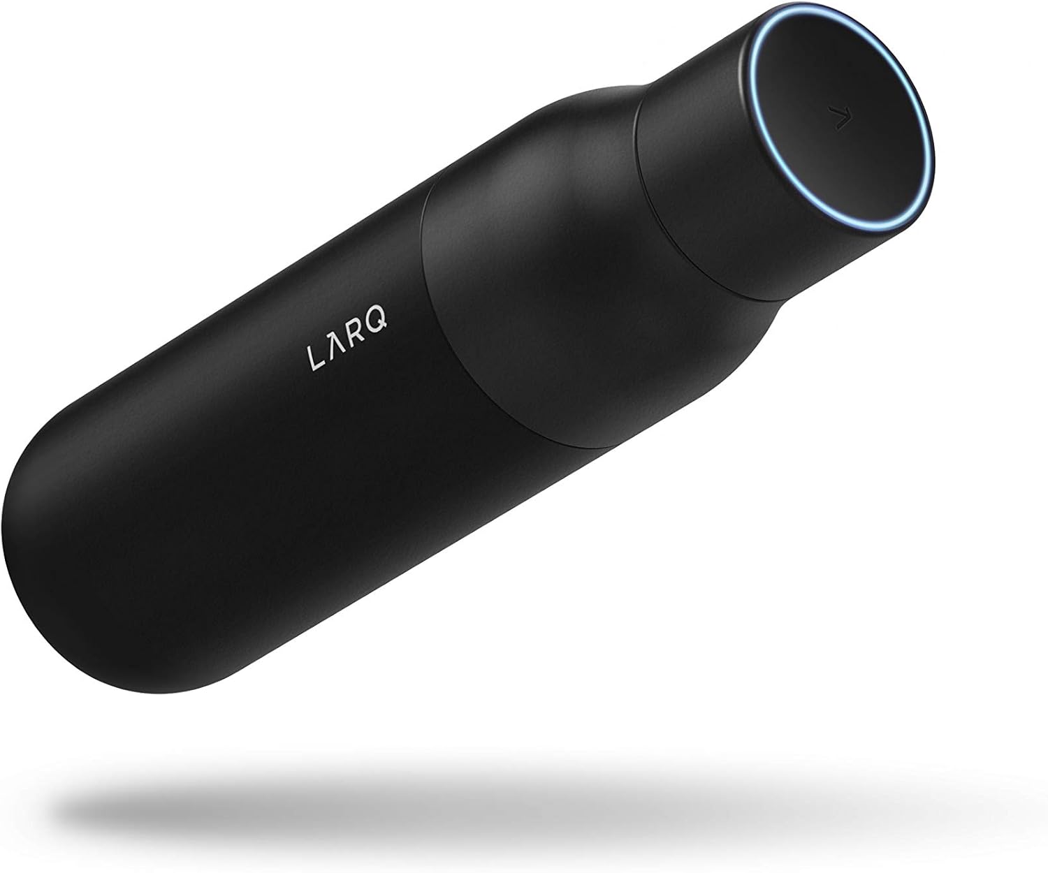 LARQ Bottle PureVis 17 oz - Self-Cleaning and Insulated Stainless Steel Water Bottle with UV Water Purifier and Award-winning Design | Reusable & Travel Friendly, Obsidian Black