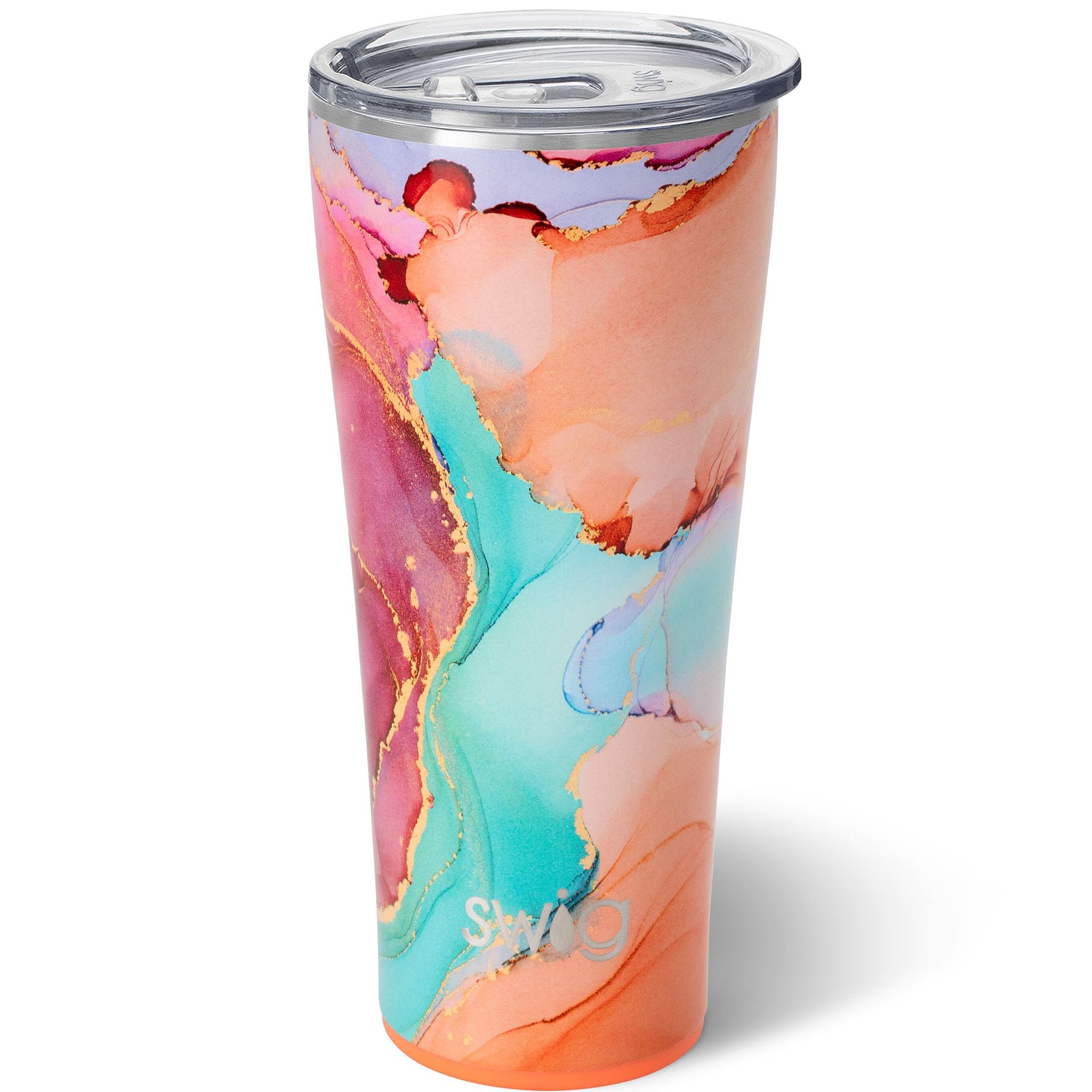 Swig Life 32oz Insulated Tumbler, Travel Coffee Tumbler with Lid, Cup Holder Friendly Travel Coffee Mug, Stainless Steel with Lid (Wanderlust)