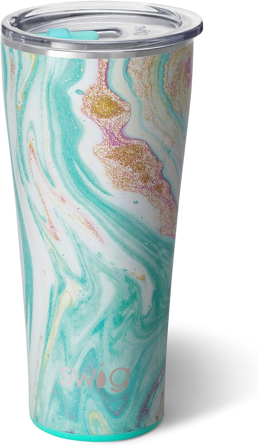 Swig Life 32oz Insulated Tumbler, Travel Coffee Tumbler with Lid, Cup Holder Friendly Travel Coffee Mug, Stainless Steel with Lid (Wanderlust)