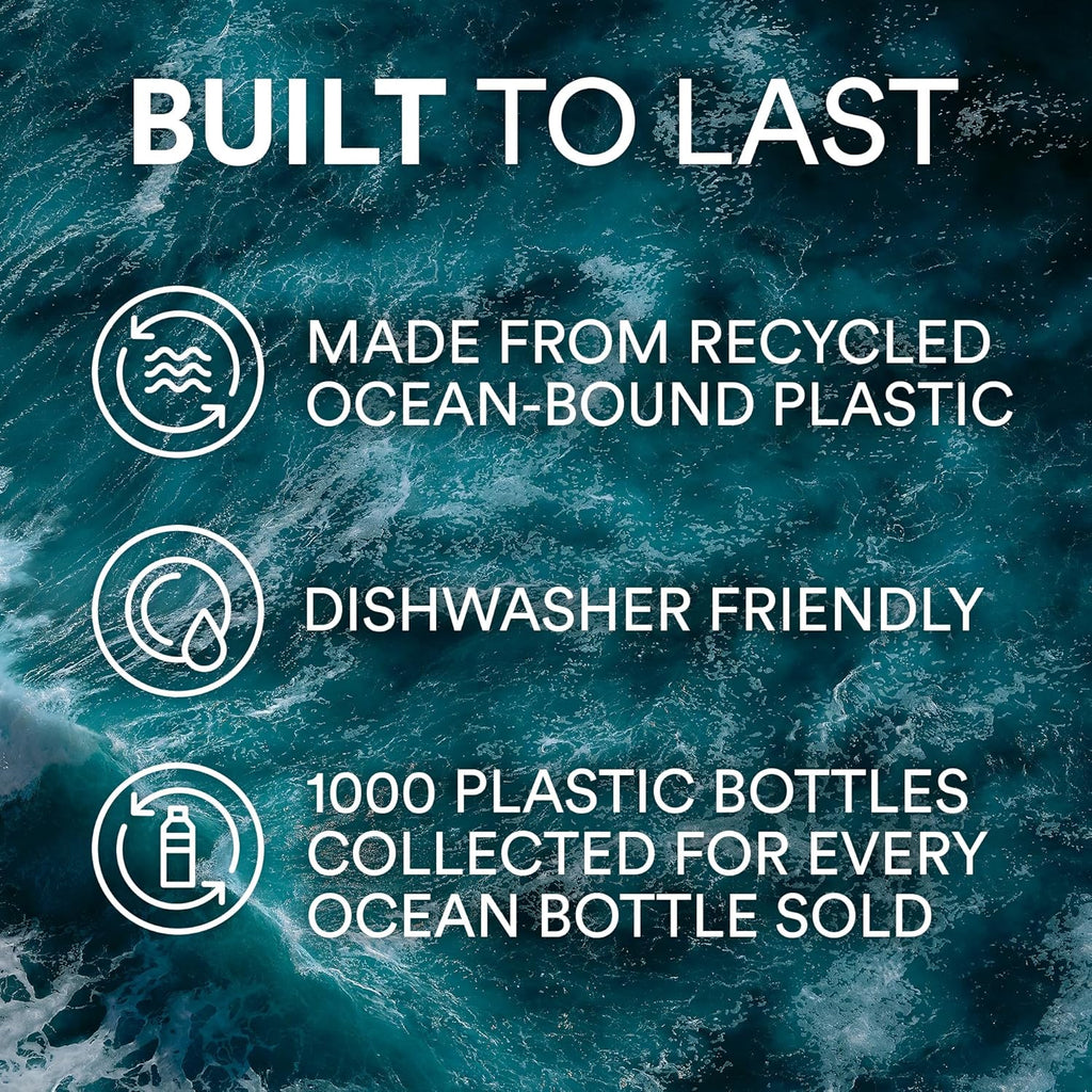 Ocean Bottle Original 25 oz | Stainless Steel Water Bottle | Reusable & Sustainable | Keeps Drinks Cold & Hot | Eco Friendly Gift (Sand Stone)